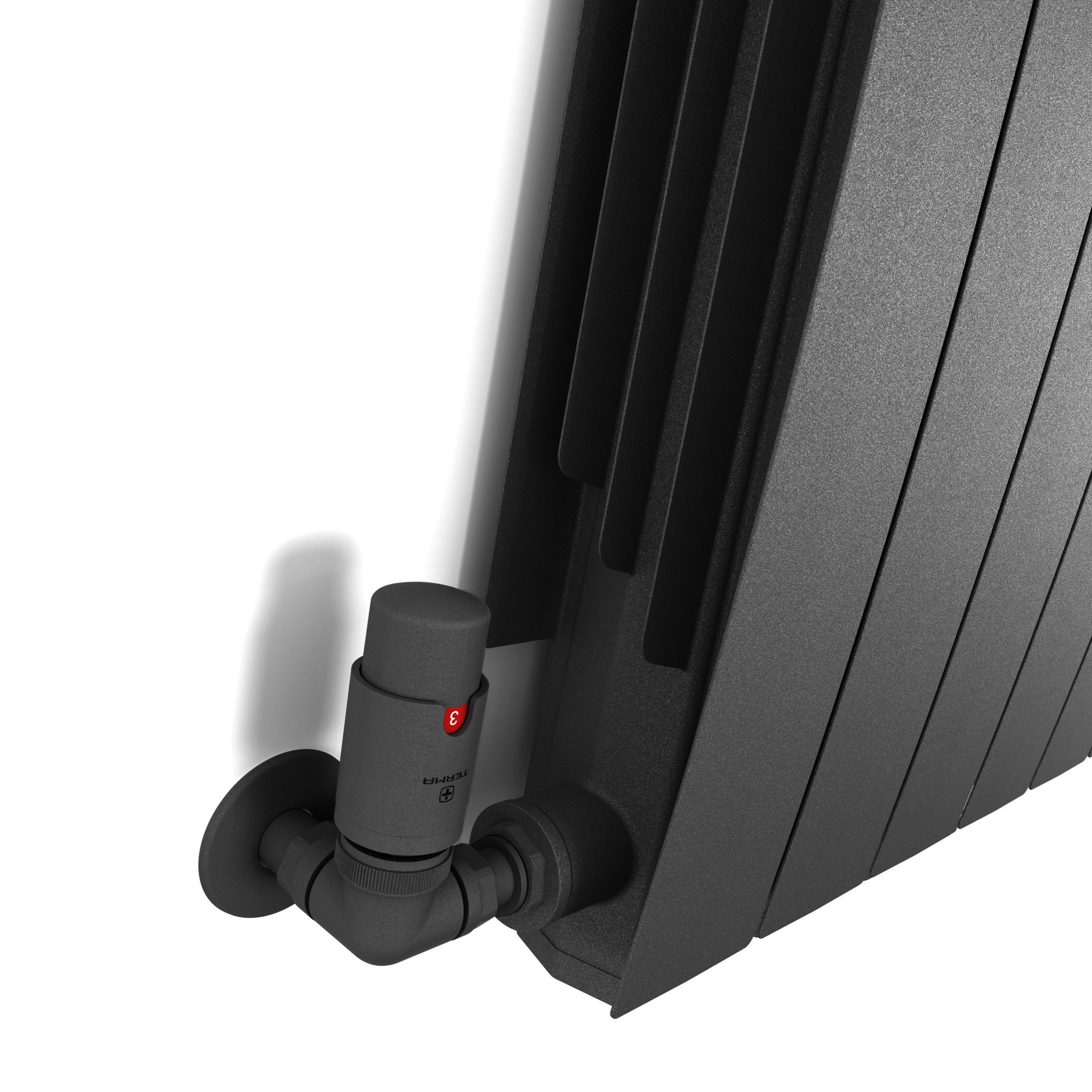 Terma Bergamo Graphite Hydronic Horizontal Designer 3842BTU Radiator, (W)800mm x (H)590mm