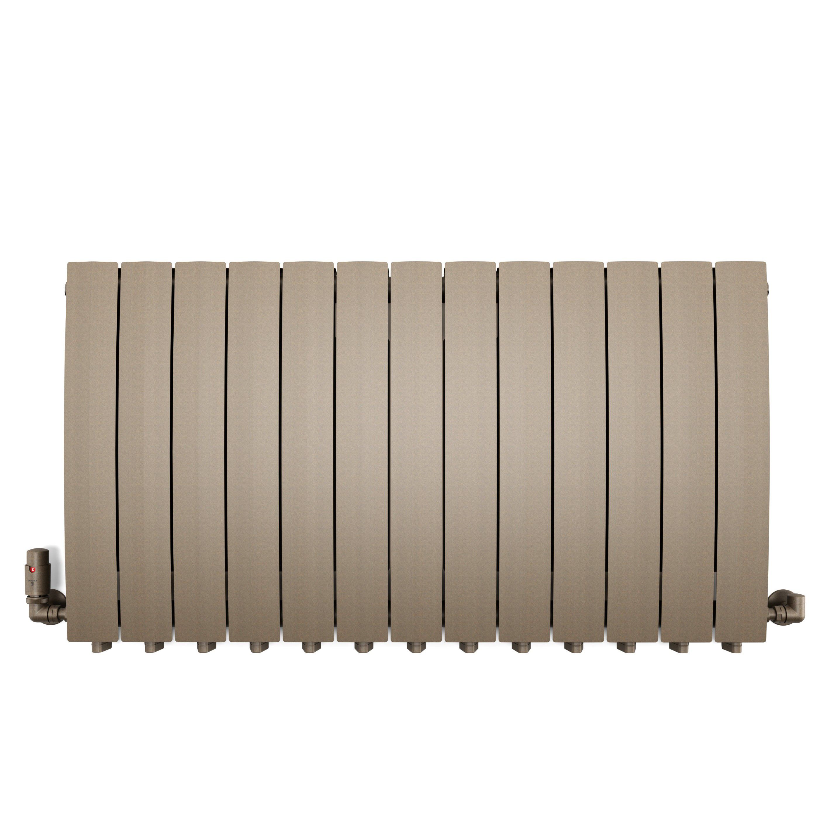 Terma Bergamo Quartz Mocha Hydronic Horizontal Designer 4995BTU Radiator, (W)1040mm x (H)590mm