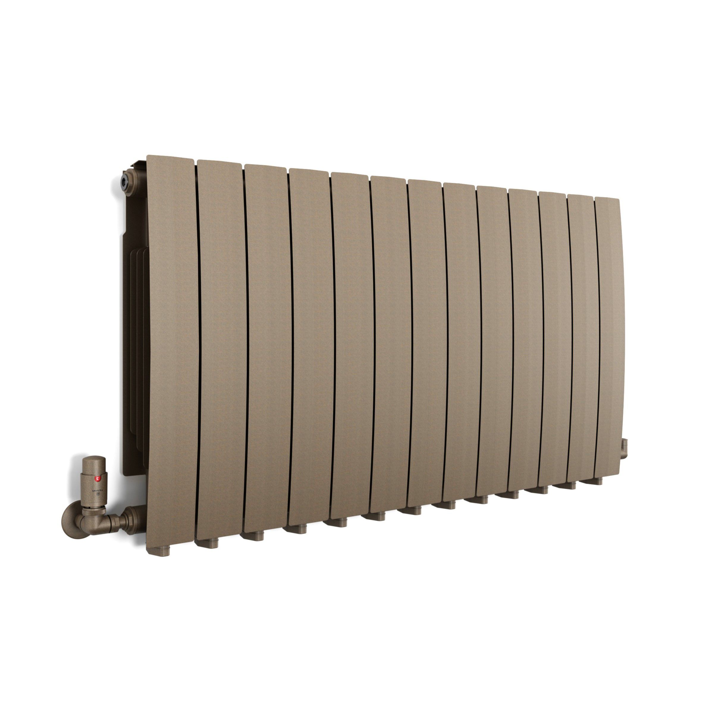 Terma Bergamo Quartz Mocha Hydronic Horizontal Designer 4995BTU Radiator, (W)1040mm x (H)590mm
