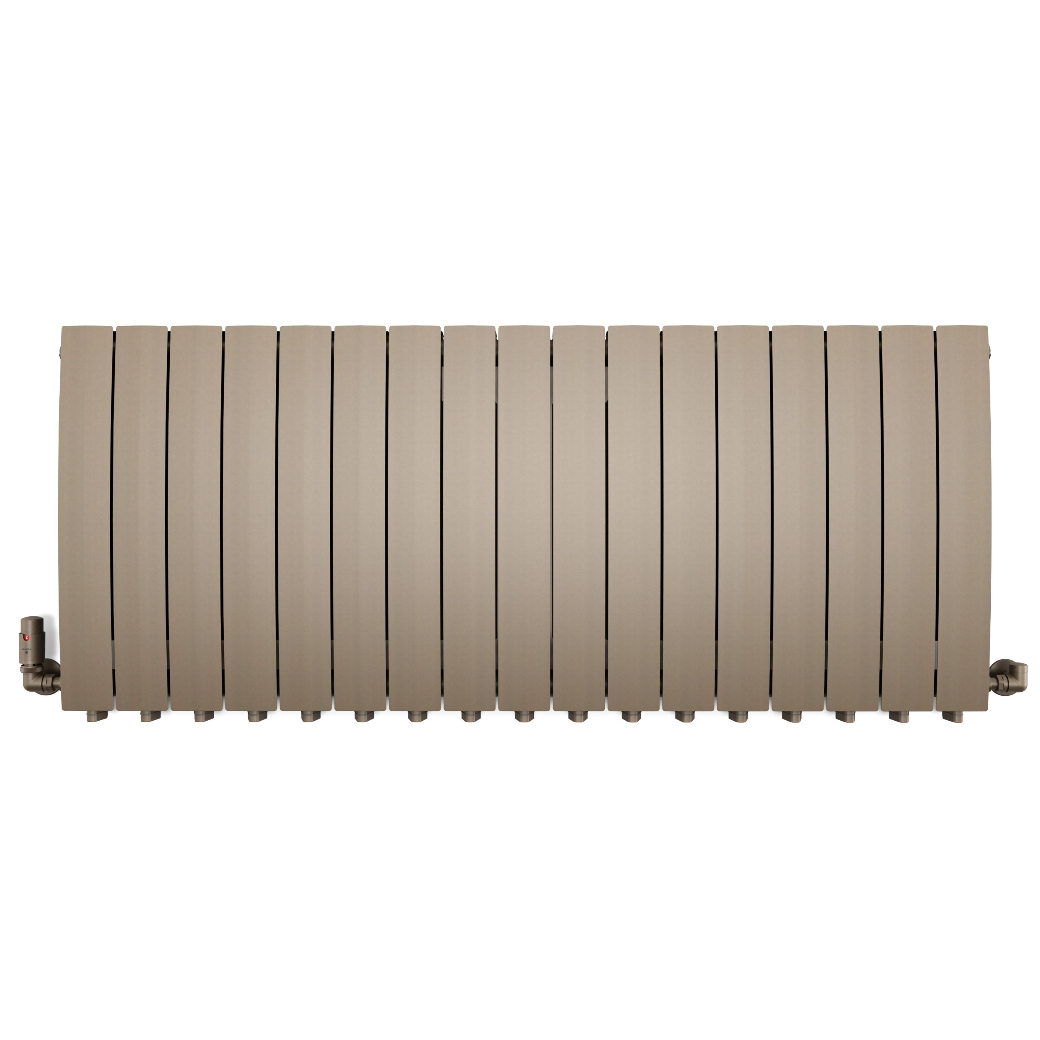 Terma Bergamo Quartz Mocha Hydronic Horizontal Designer 6530BTU Radiator, (W)1360mm x (H)590mm