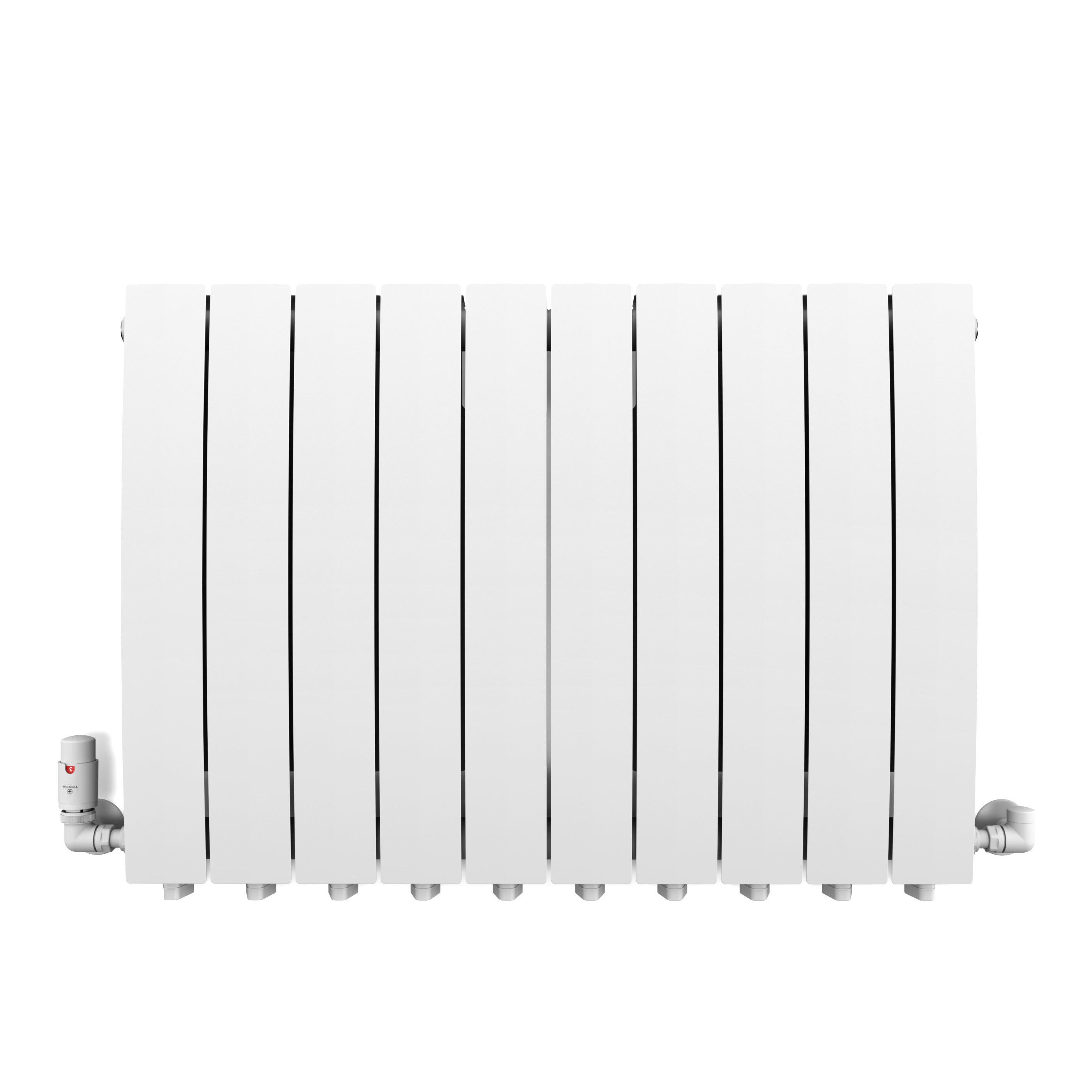 Terma Bergamo White Hydronic Horizontal Designer 3842BTU Radiator, (W)800mm x (H)590mm