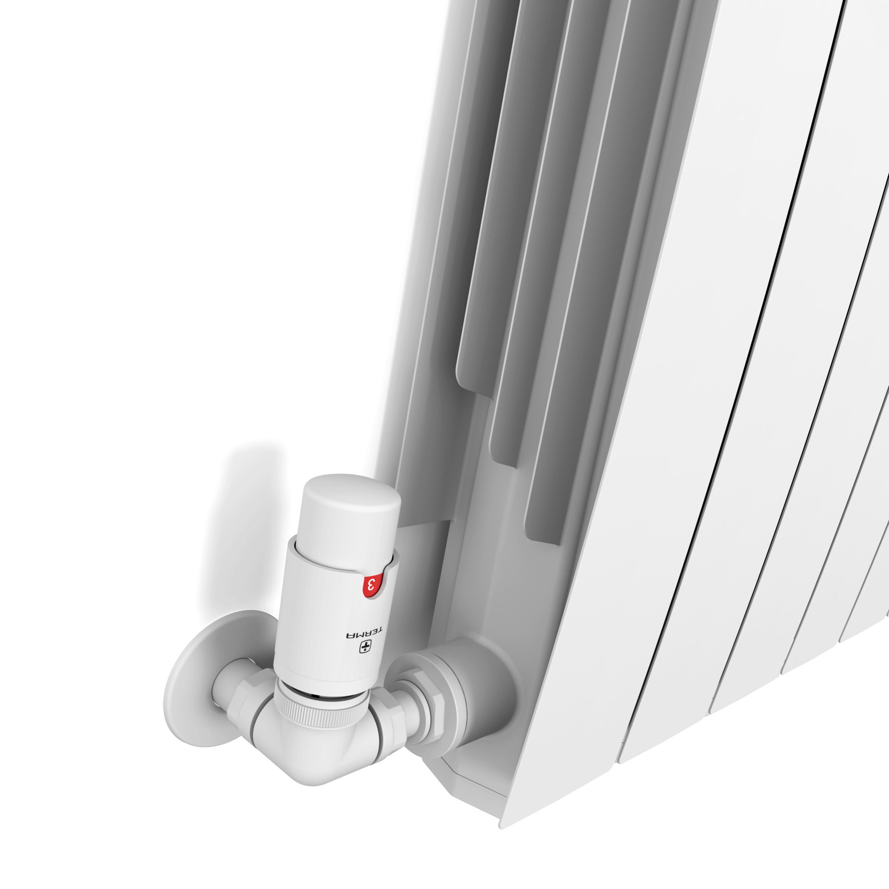 Terma Bergamo White Hydronic Horizontal Designer 4995BTU Radiator, (W)1040mm x (H)590mm