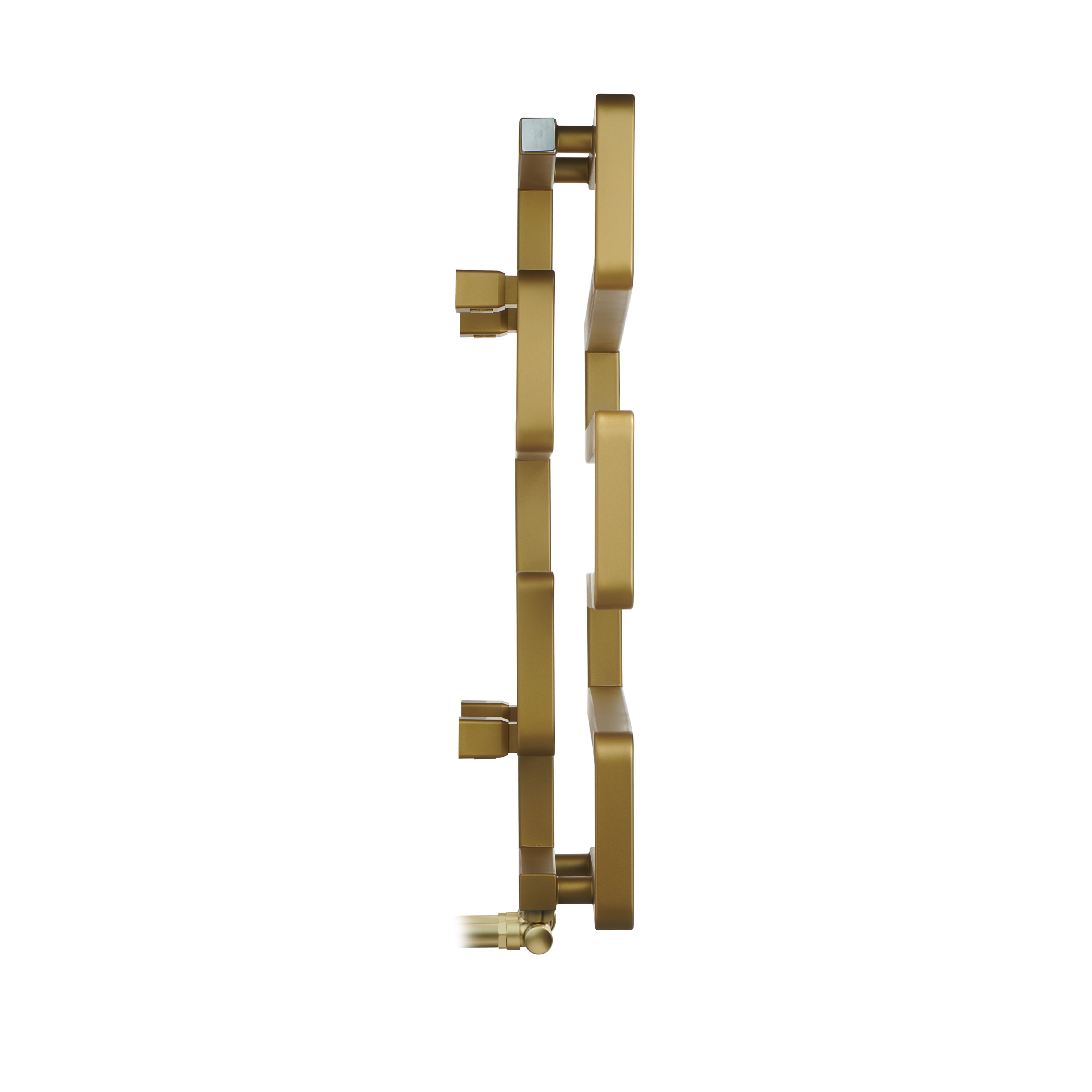 Terma Bookie Brass 1278BTU Vertical Towel radiator (W)500mm x (H)655mm