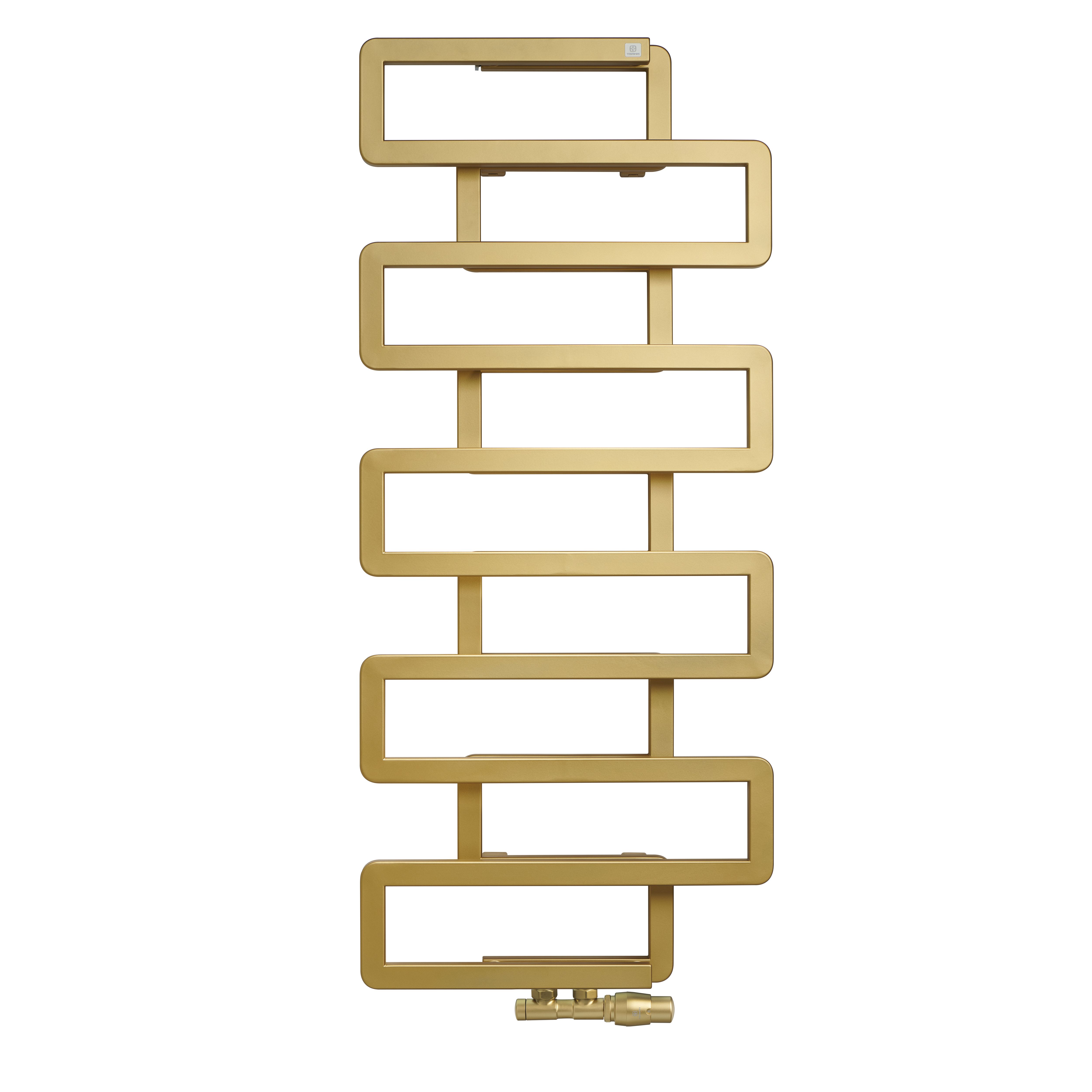 Terma Bookie Brass 2110BTU Vertical Towel radiator (W)500mm x (H)1155mm