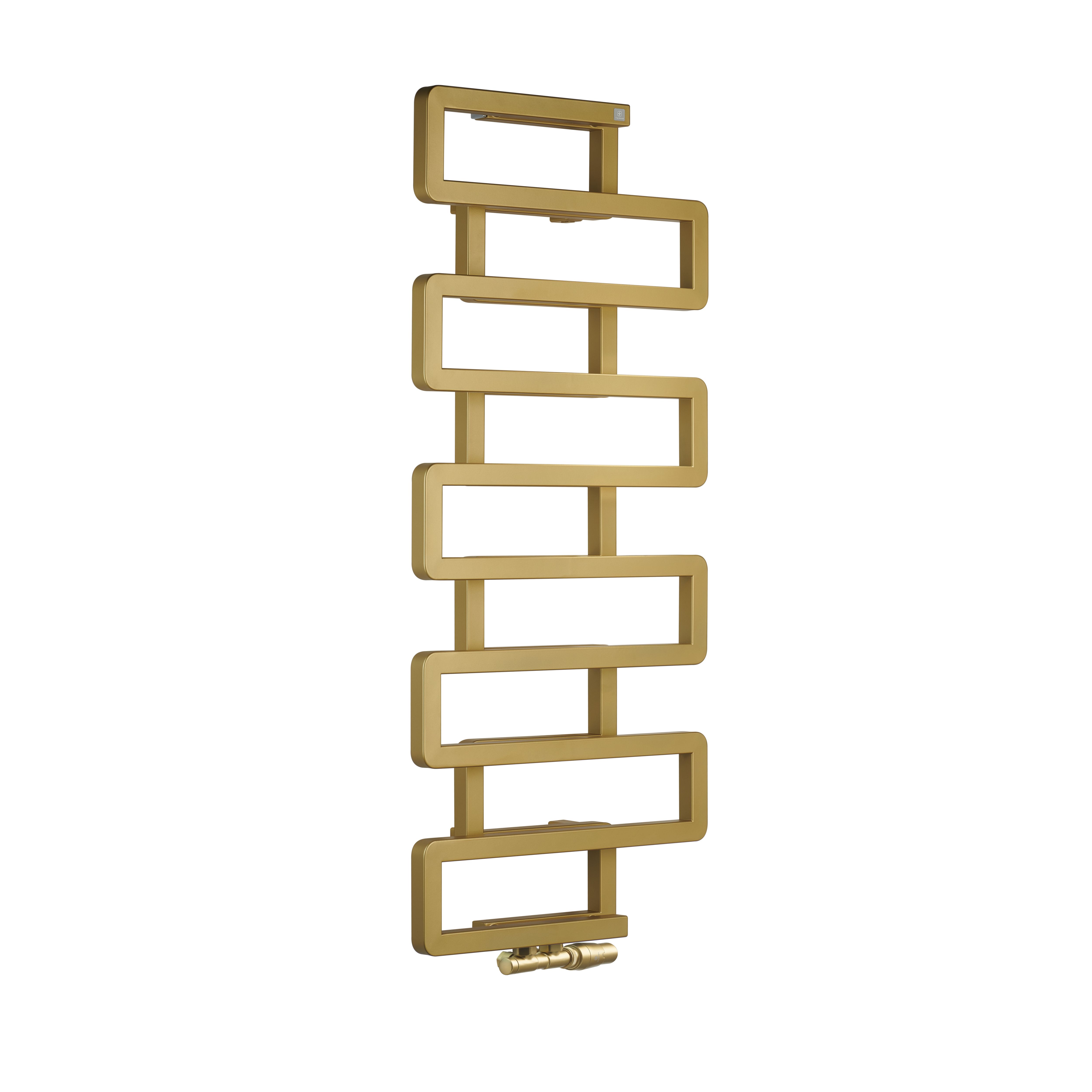Terma Bookie Brass 2110BTU Vertical Towel radiator (W)500mm x (H)1155mm