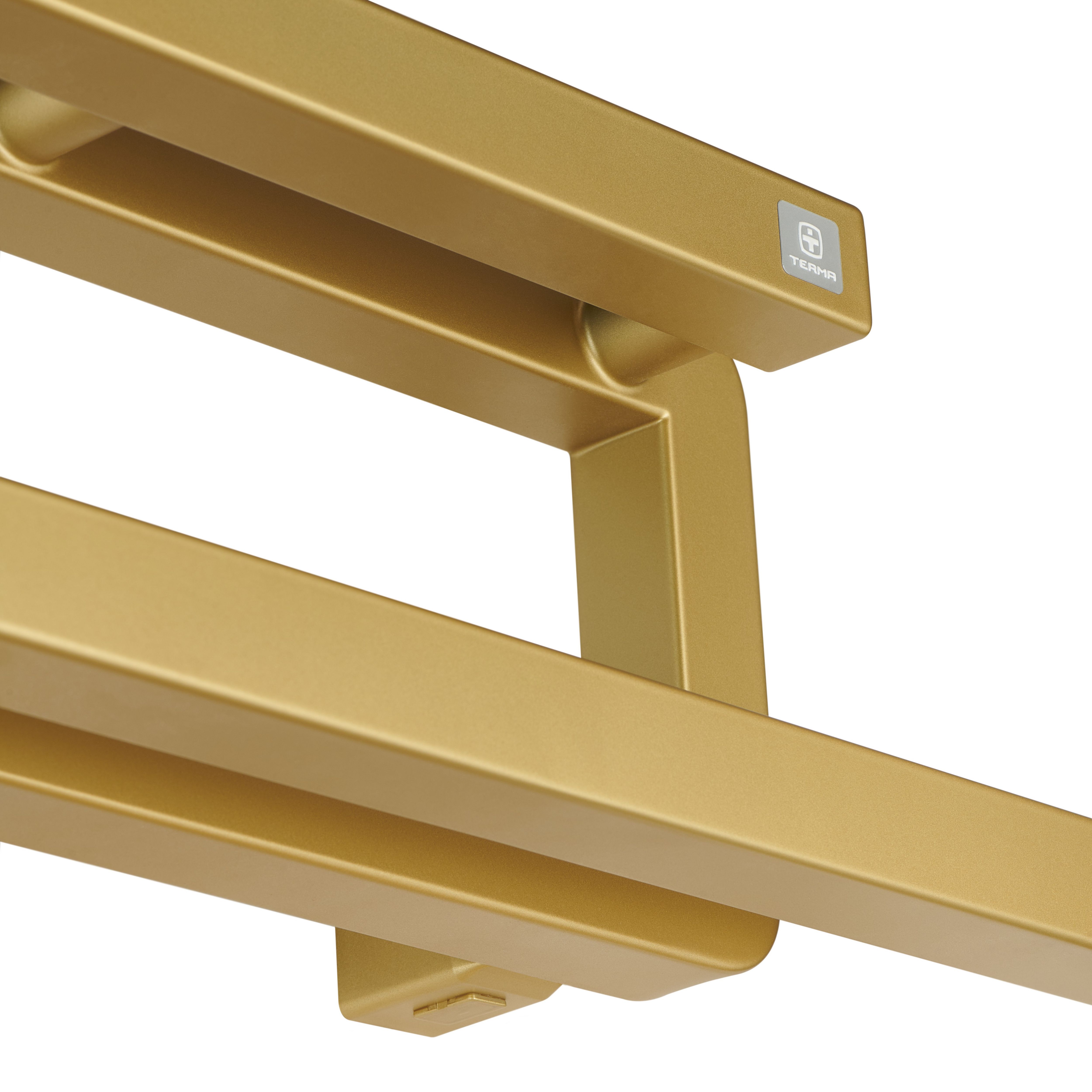 Terma Bookie Brass 2110BTU Vertical Towel radiator (W)500mm x (H)1155mm
