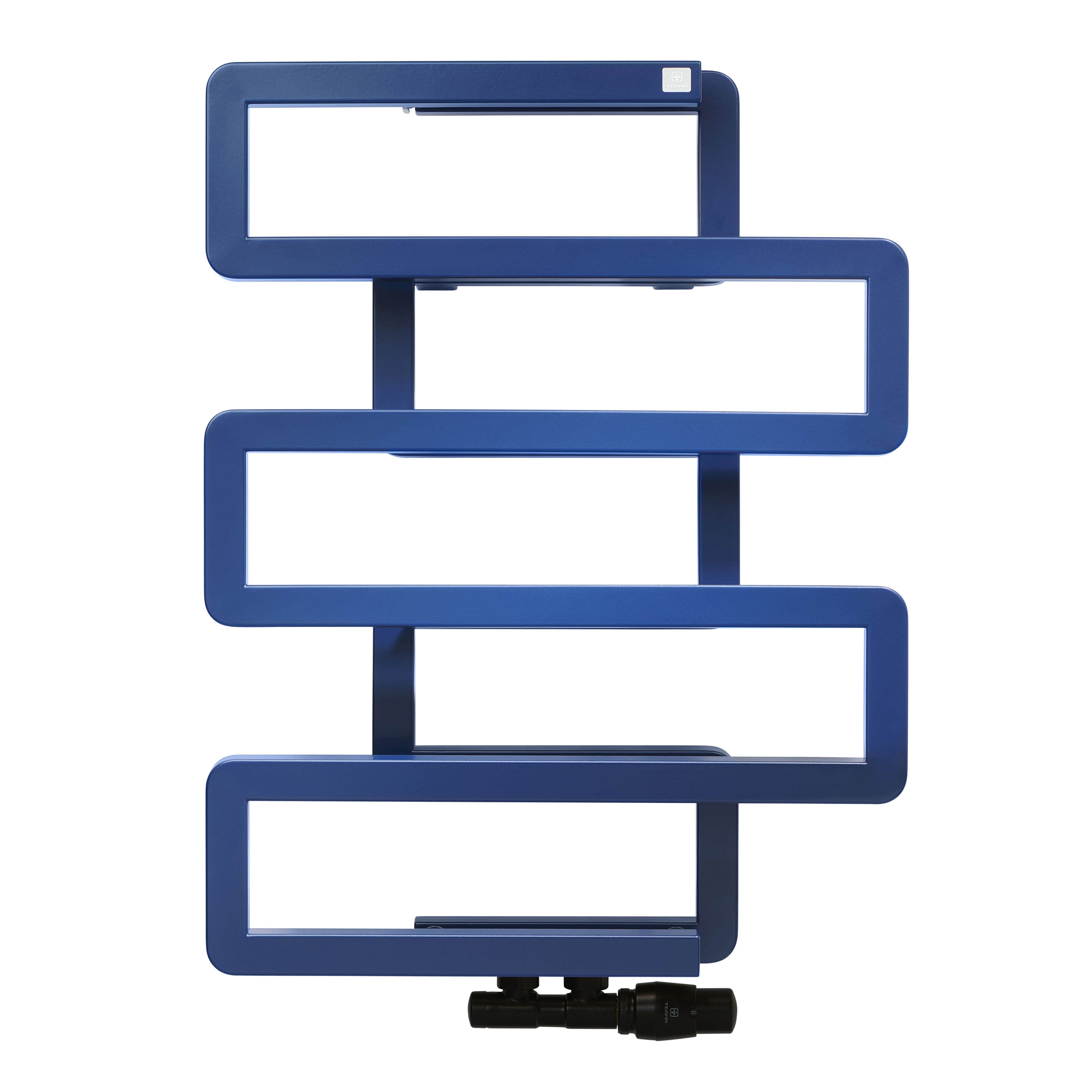Terma Bookie Denim Blue 1278BTU Vertical Towel radiator (W)500mm x (H)655mm