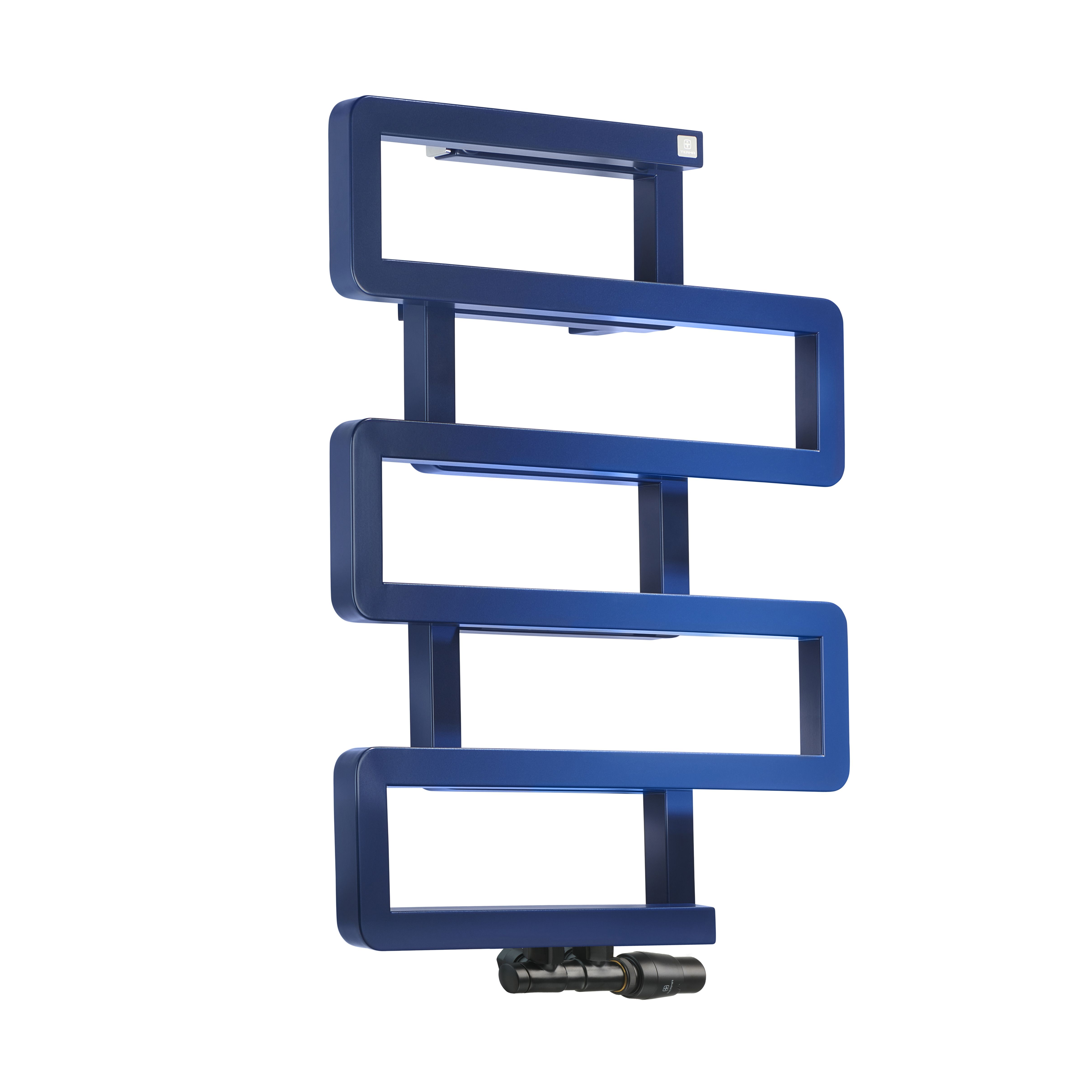 Terma Bookie Denim Blue 1278BTU Vertical Towel radiator (W)500mm x (H)655mm