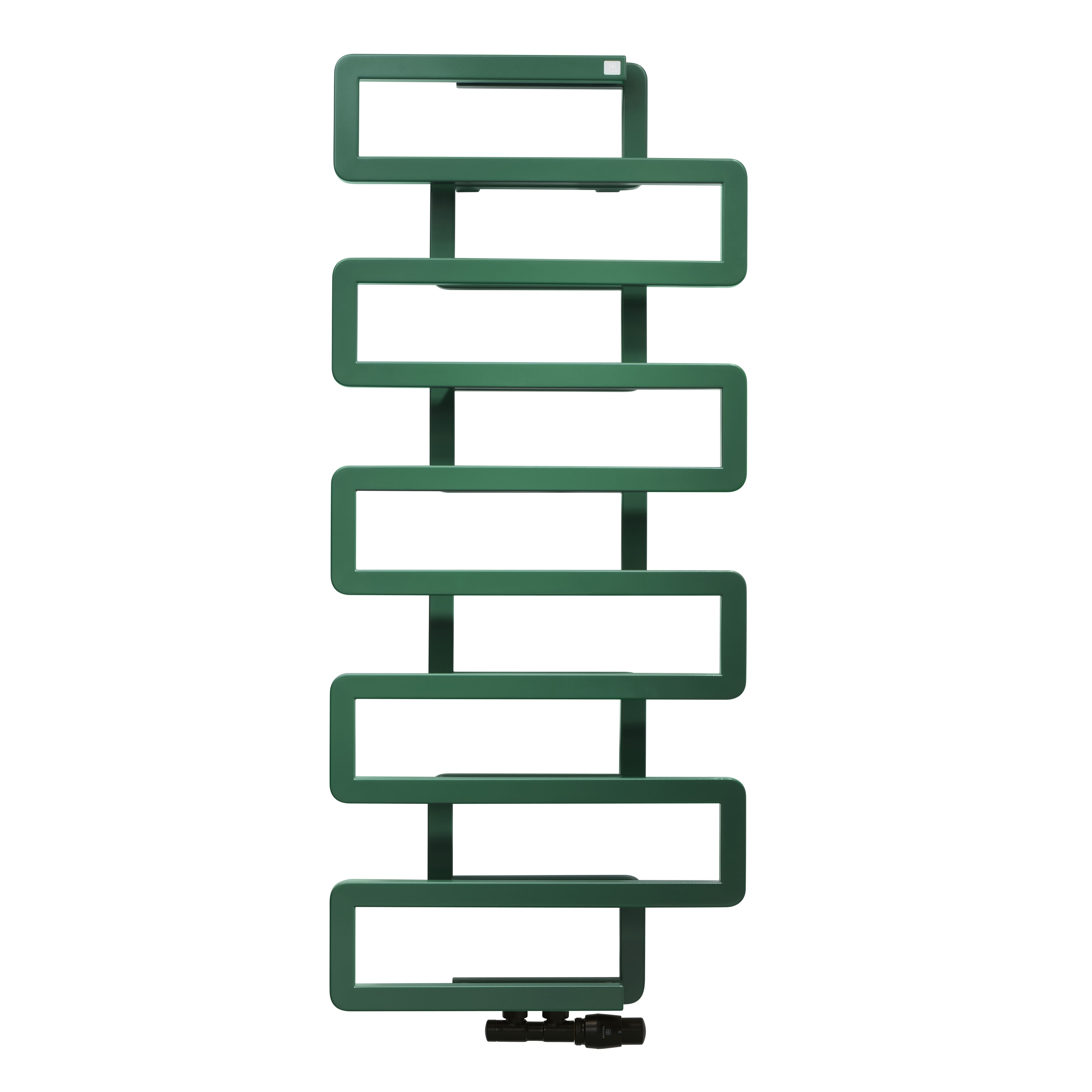 Terma Bookie Green 2110BTU Vertical Towel radiator (W)500mm x (H)1155mm