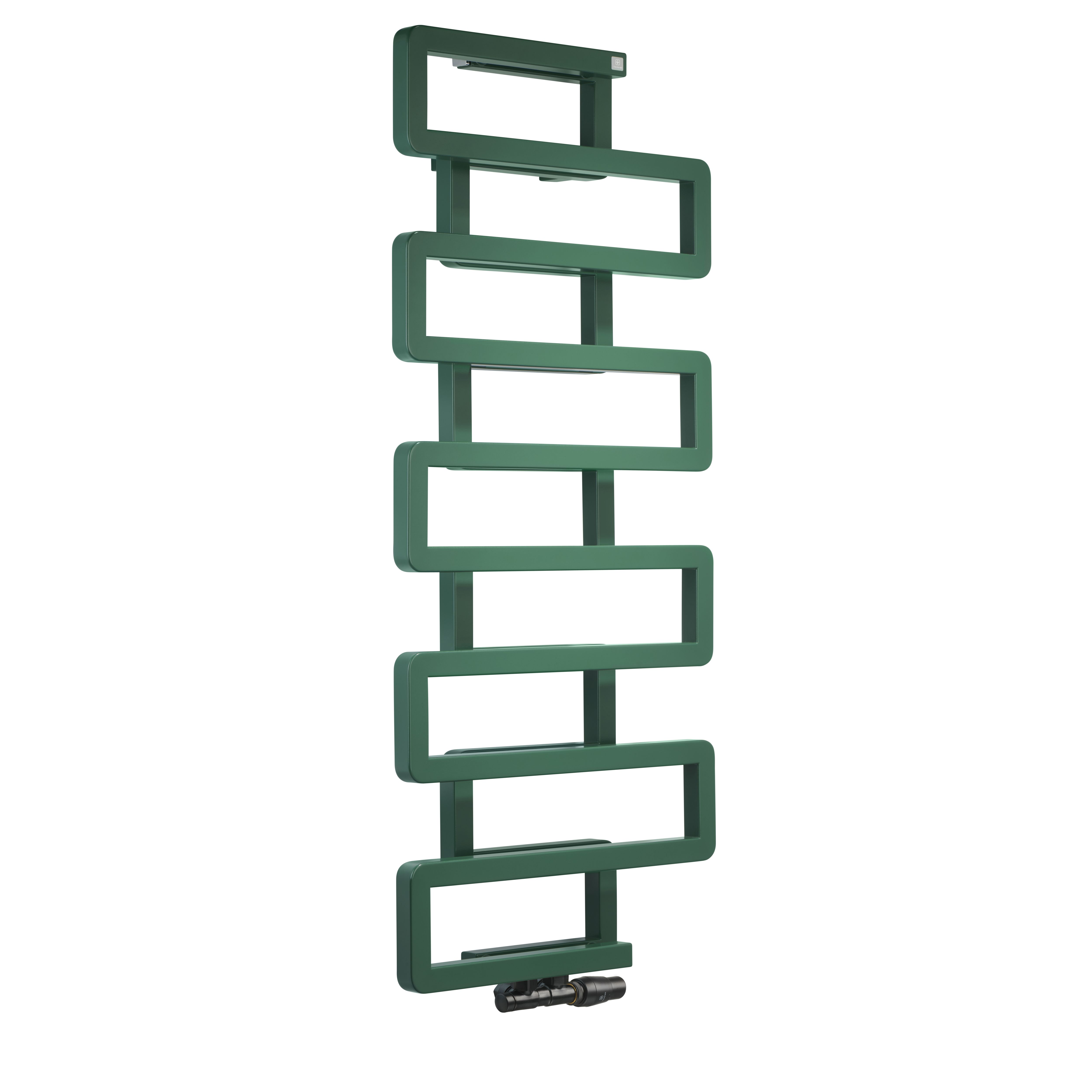 Terma Bookie Green 2110BTU Vertical Towel radiator (W)500mm x (H)1155mm