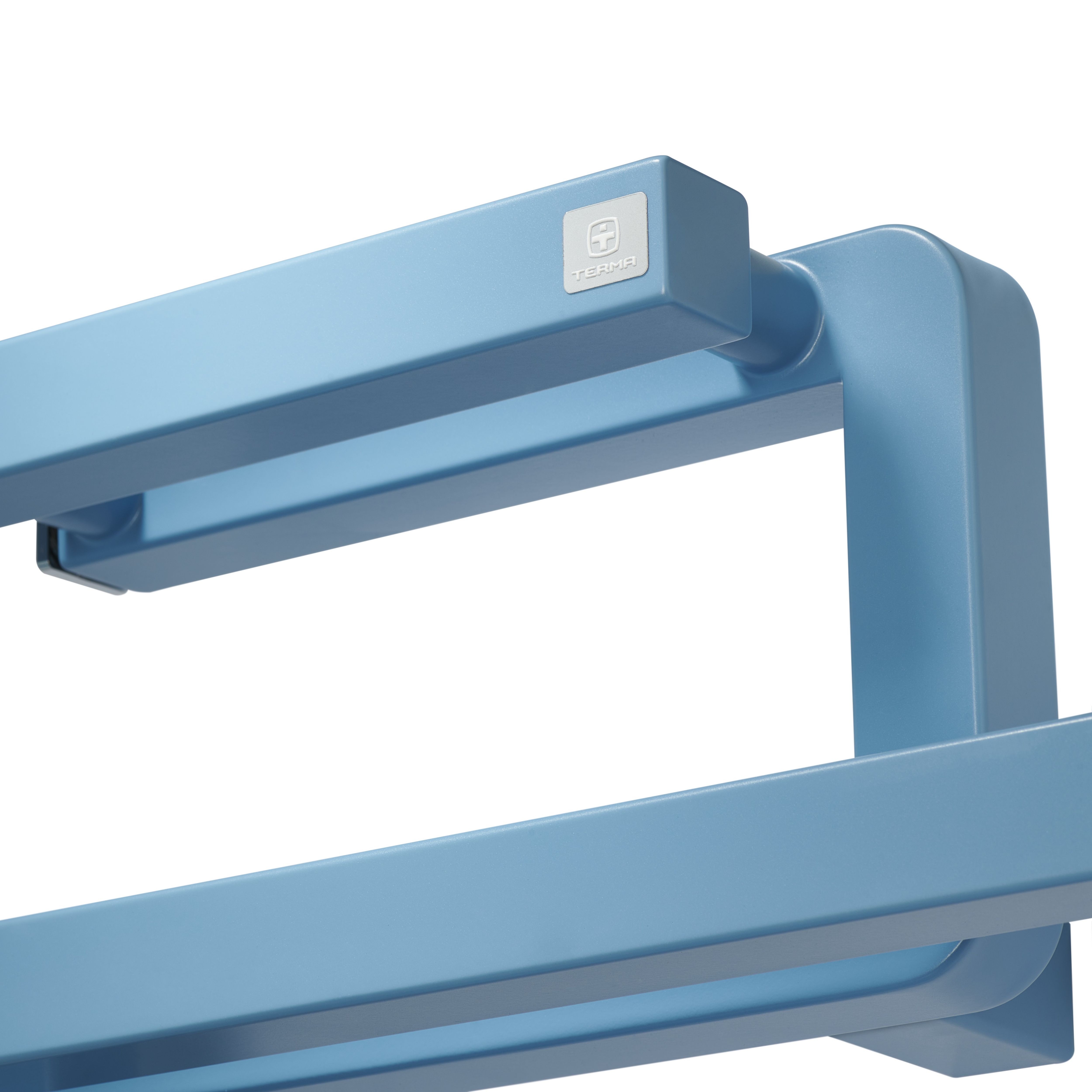 Terma Bookie Pastel Blue 2110BTU Vertical Towel radiator (W)500mm x (H)1155mm