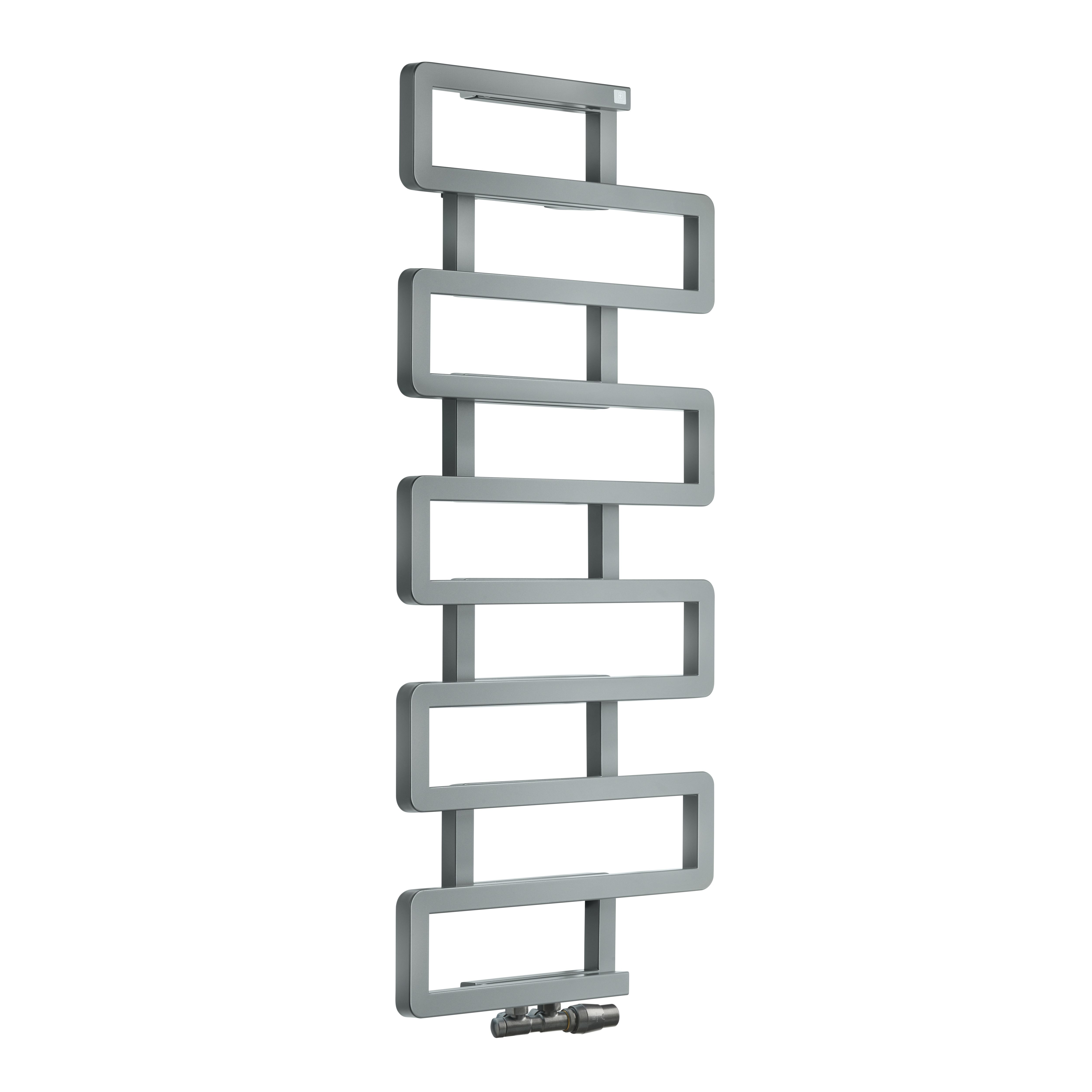 Terma Bookie Storm Sky Grey 2110BTU Vertical Towel radiator (W)500mm x (H)1155mm