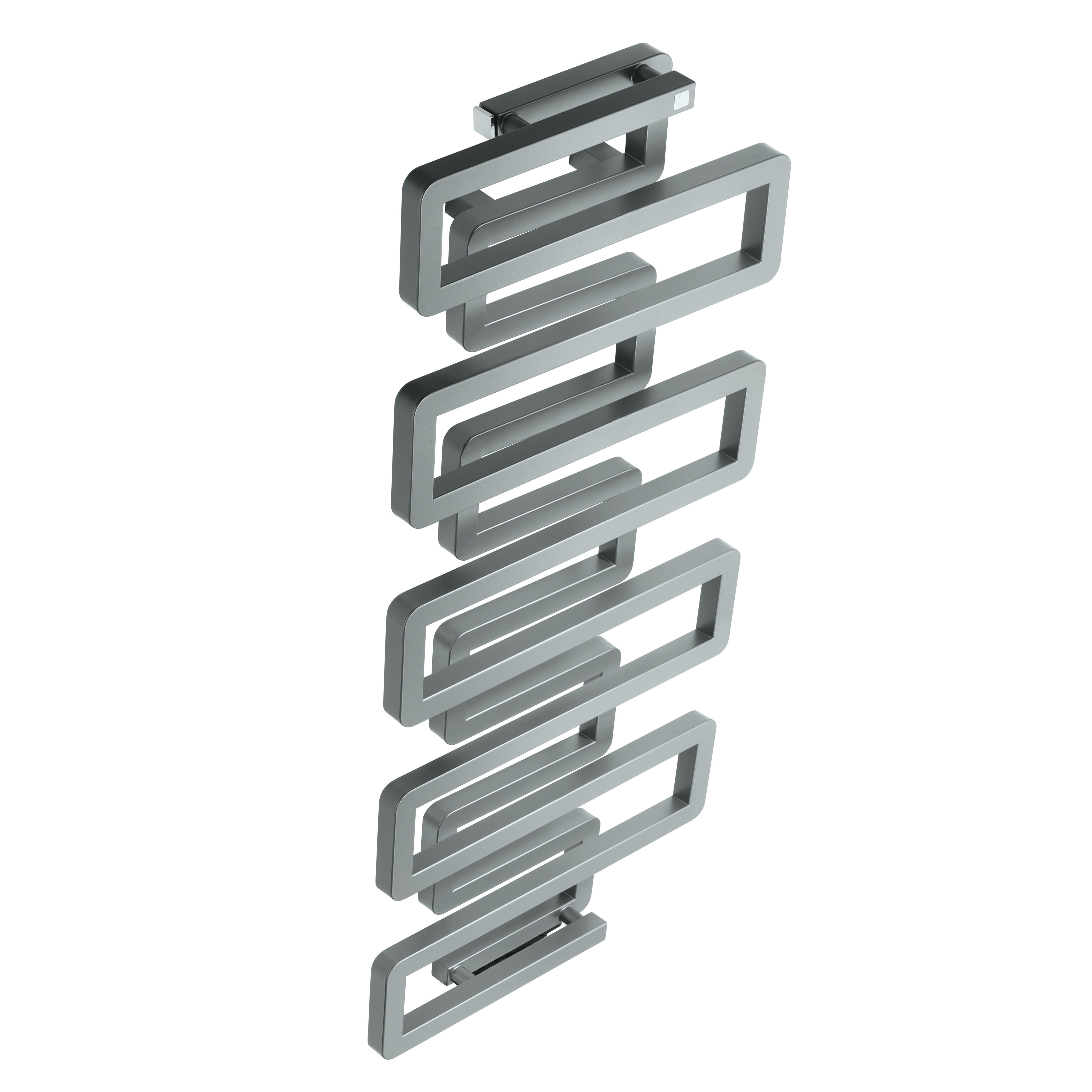 Terma Bookie Storm Sky Grey 2110BTU Vertical Towel radiator (W)500mm x (H)1155mm