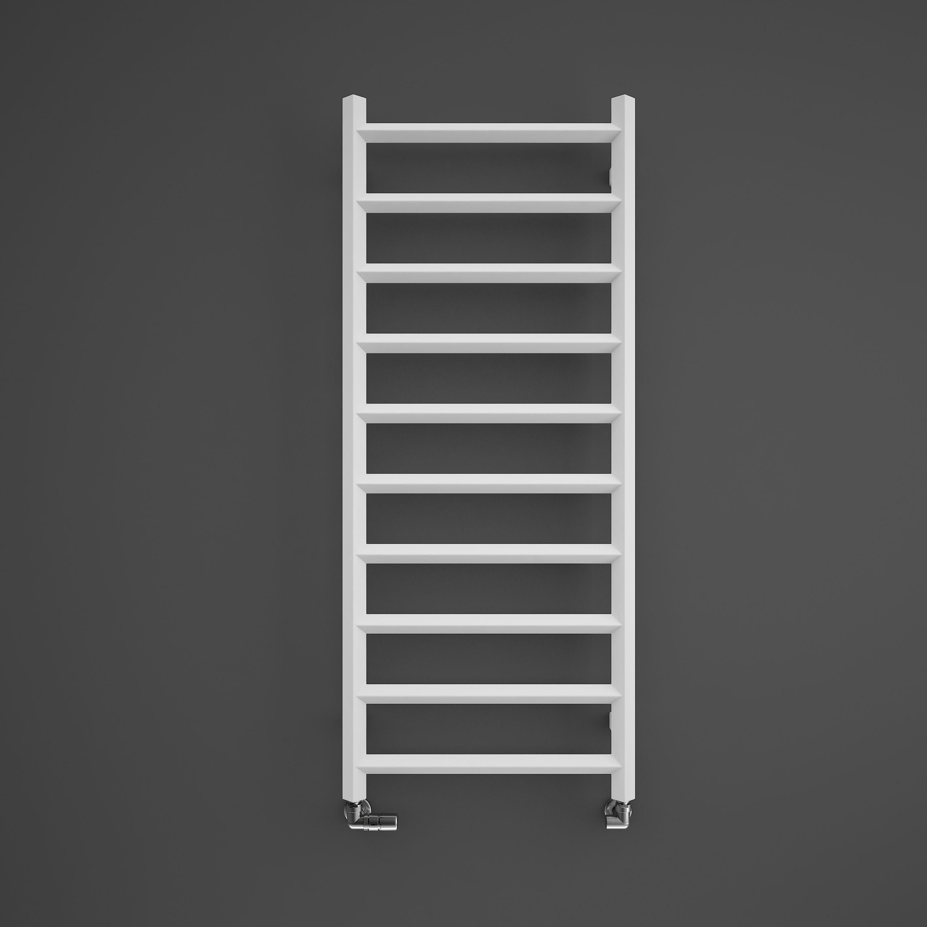 Terma Crystal Soft white Towel warmer (W)500mm x (H)1200mm
