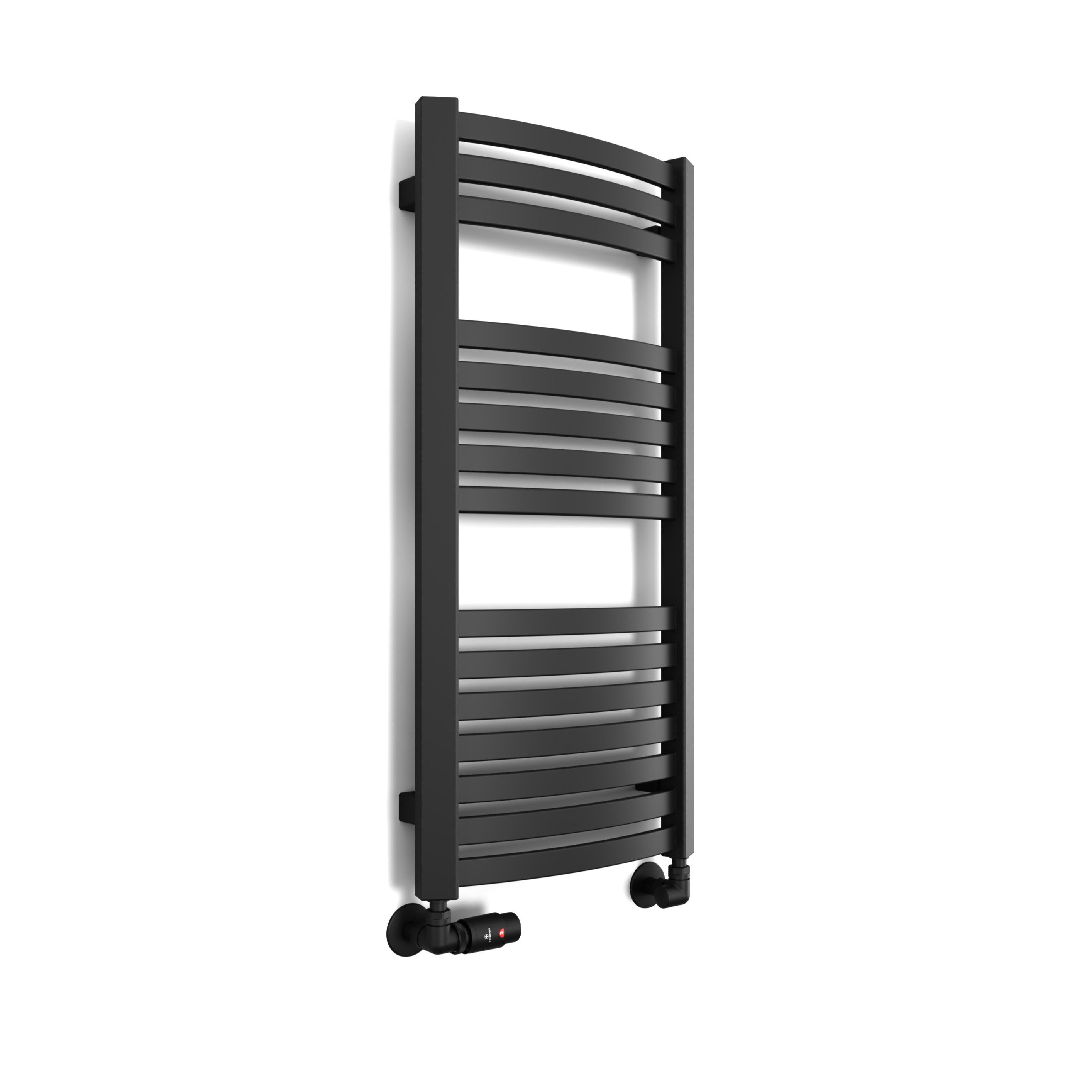 Terma Dexter Black 1102BTU Vertical Towel radiator (W)400mm x (H)860mm