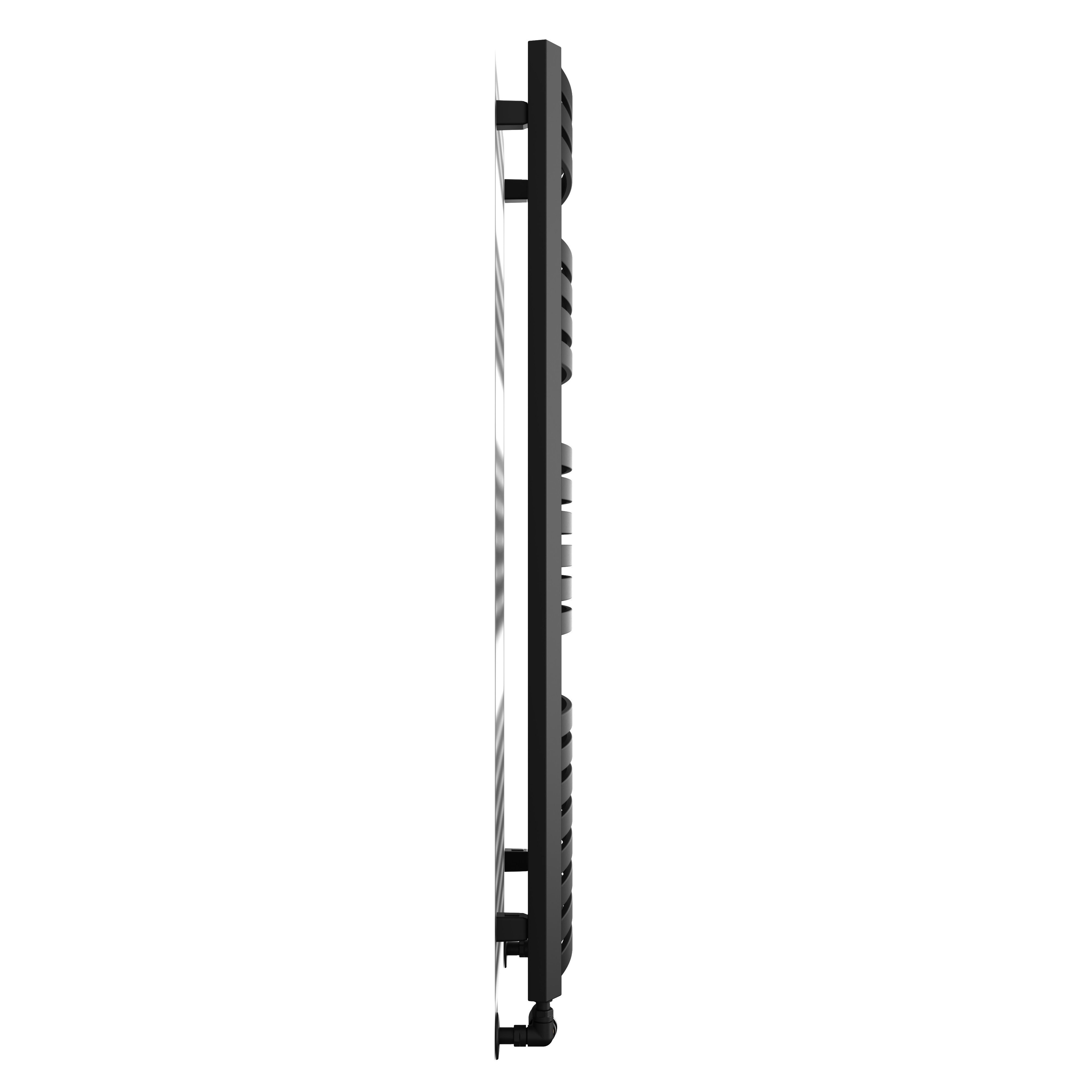 Terma Dexter Black 1844BTU Vertical Towel radiator (W)500mm x (H)1220mm