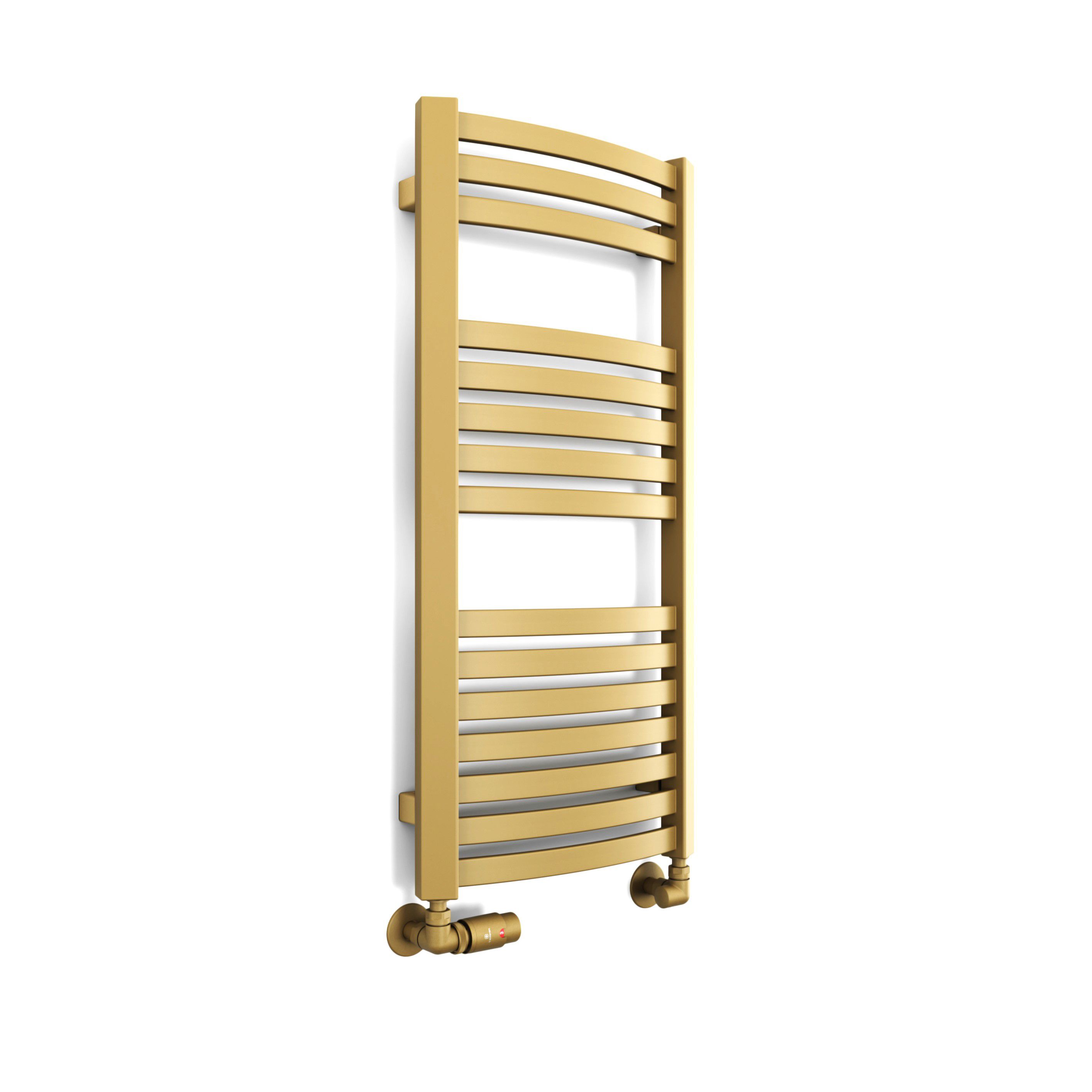 Terma Dexter Brass 1102BTU Vertical Towel radiator (W)400mm x (H)860mm