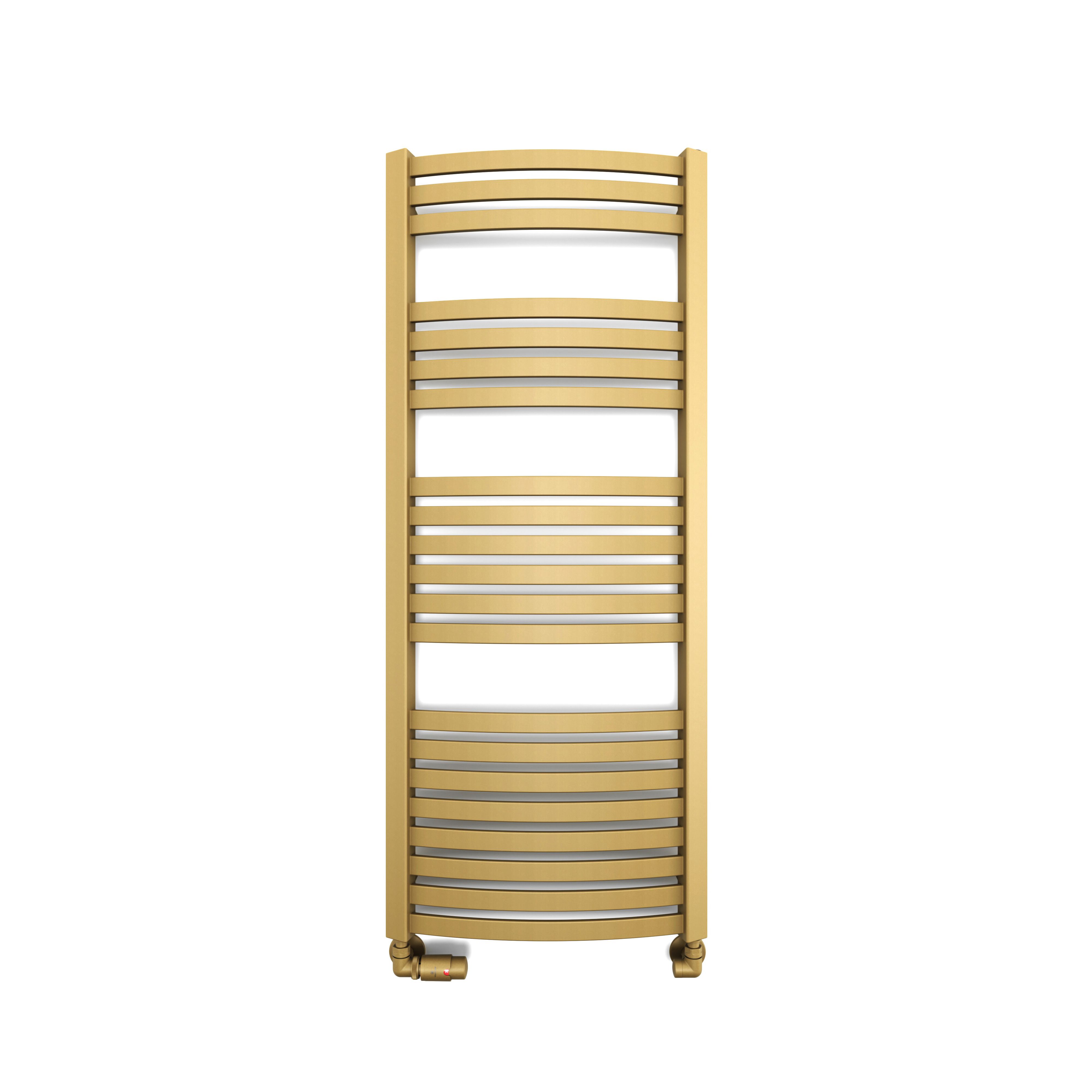 Terma Dexter Brass 1844BTU Vertical Towel radiator (W)500mm x (H)1220mm