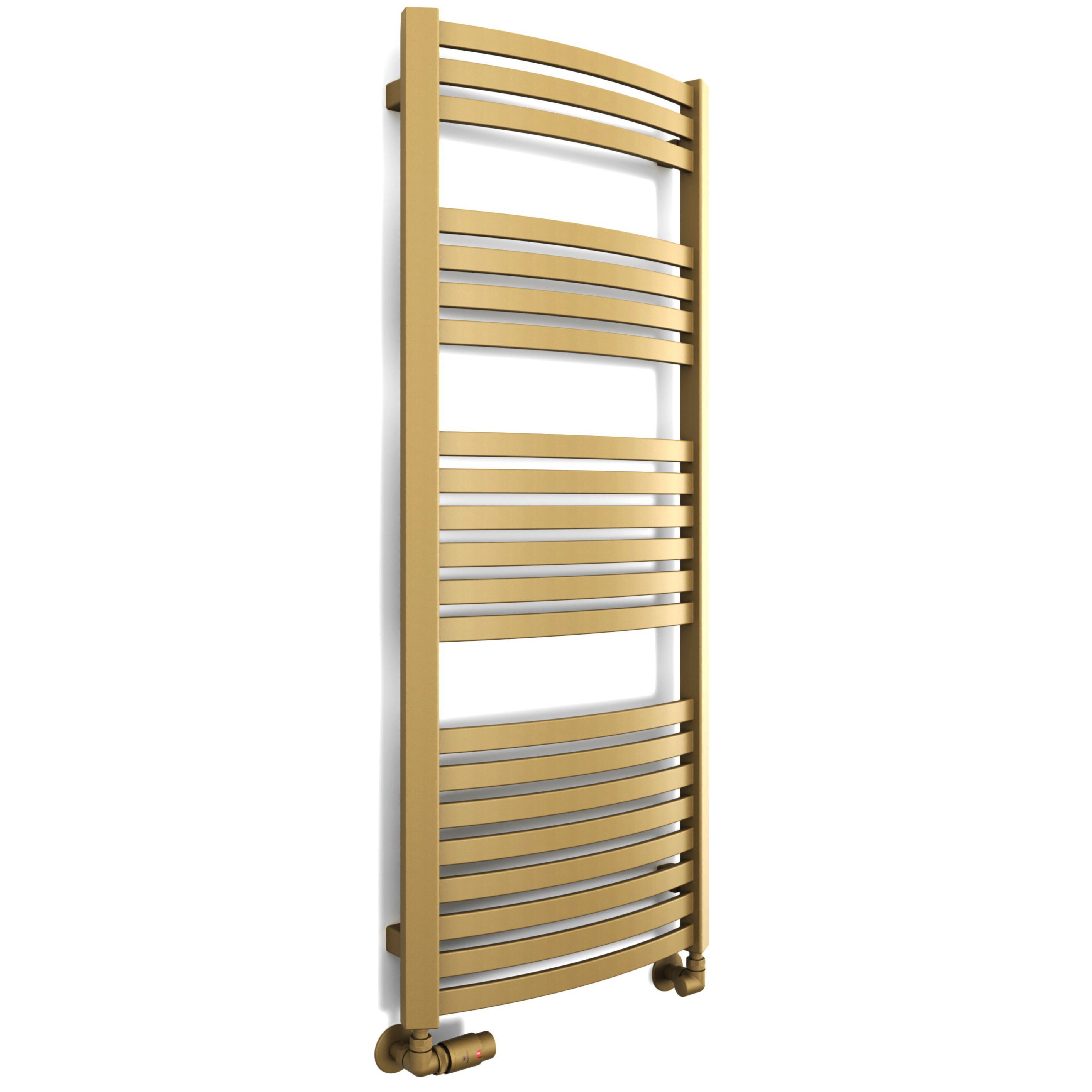 Terma Dexter Brass 1844BTU Vertical Towel radiator (W)500mm x (H)1220mm
