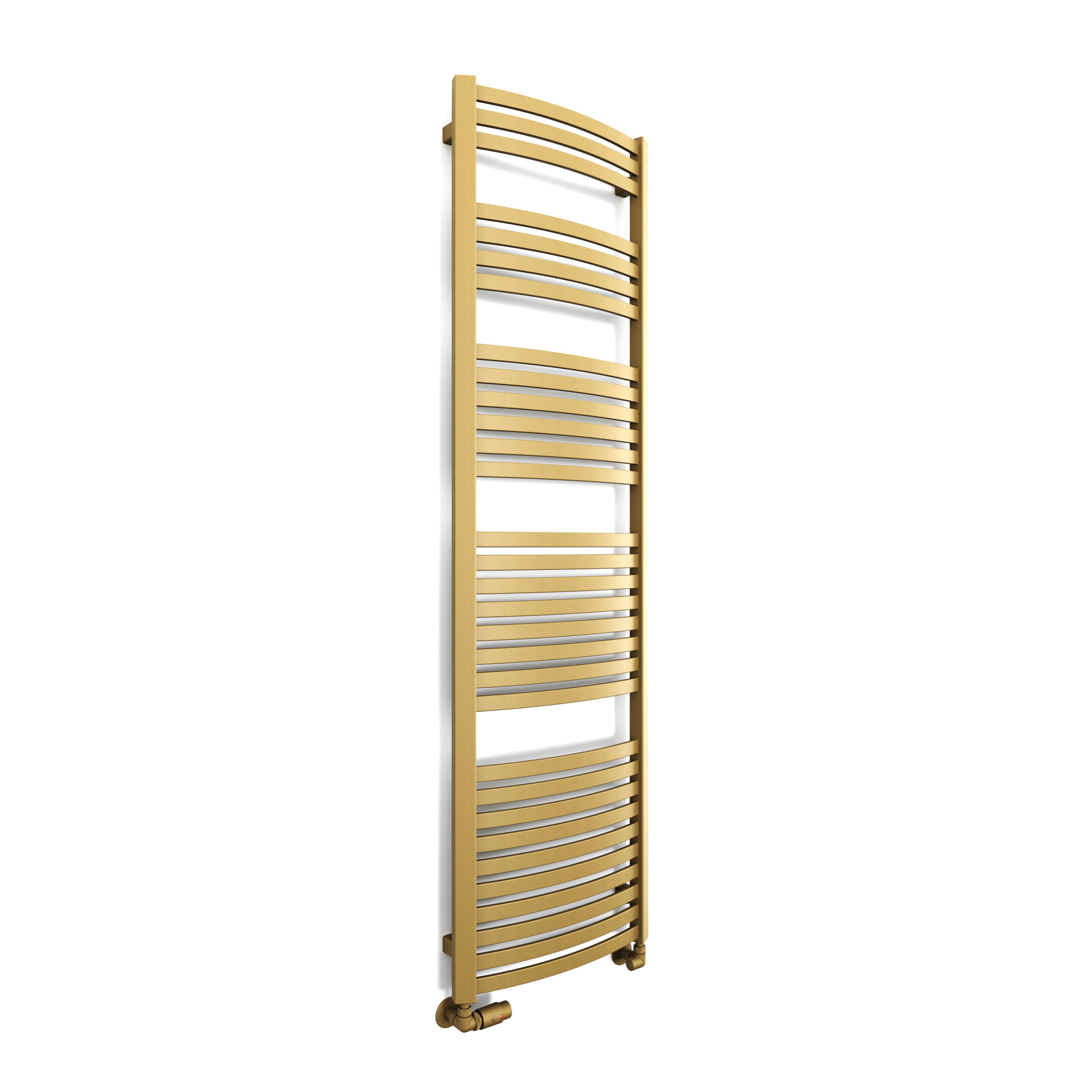 Terma Dexter Brass 2598BTU Vertical Towel radiator (W)500mm x (H)1760mm