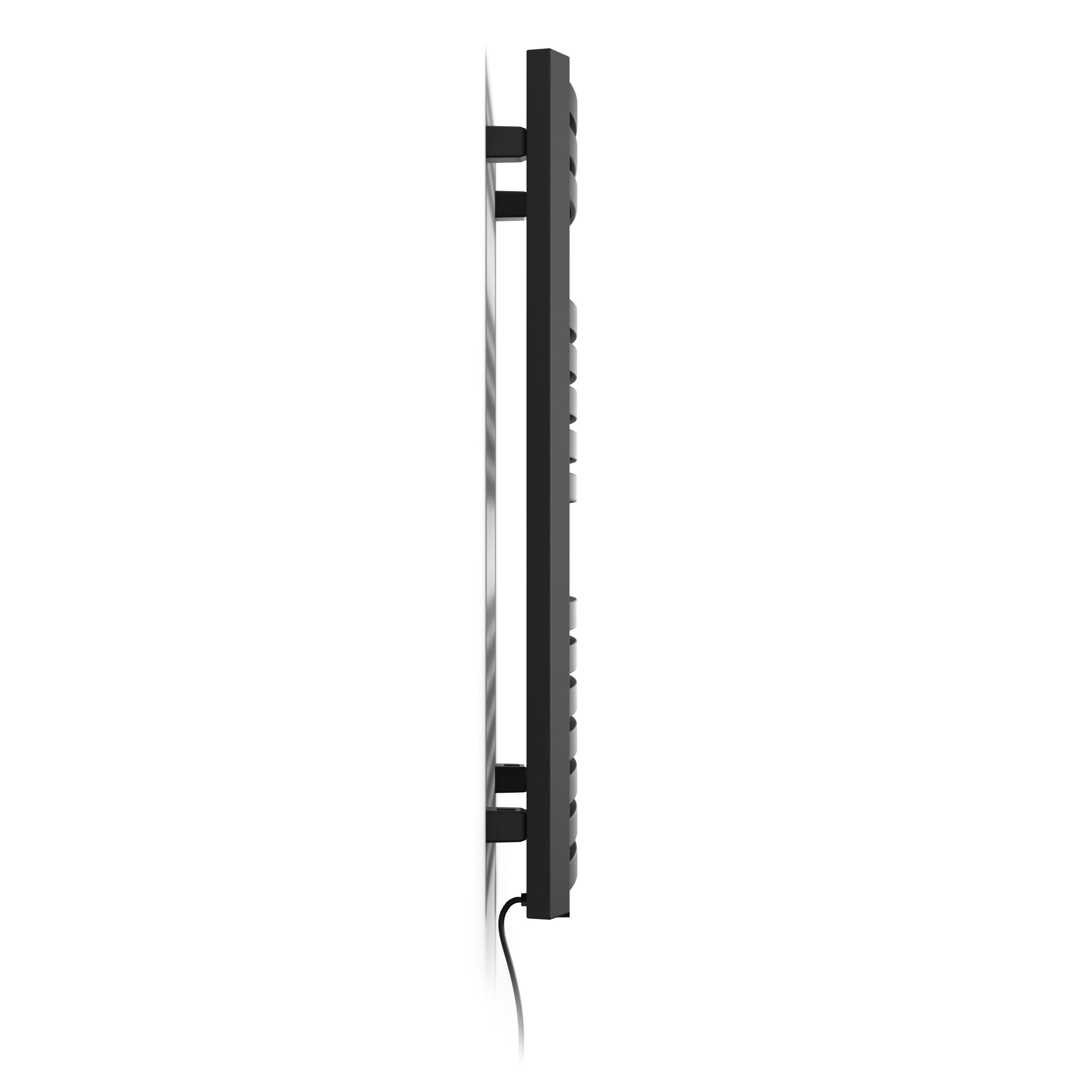 Terma Dexter Matt black Oil-filled 1023BTU Electric towel radiator (H) 860mm x (W) 400mm
