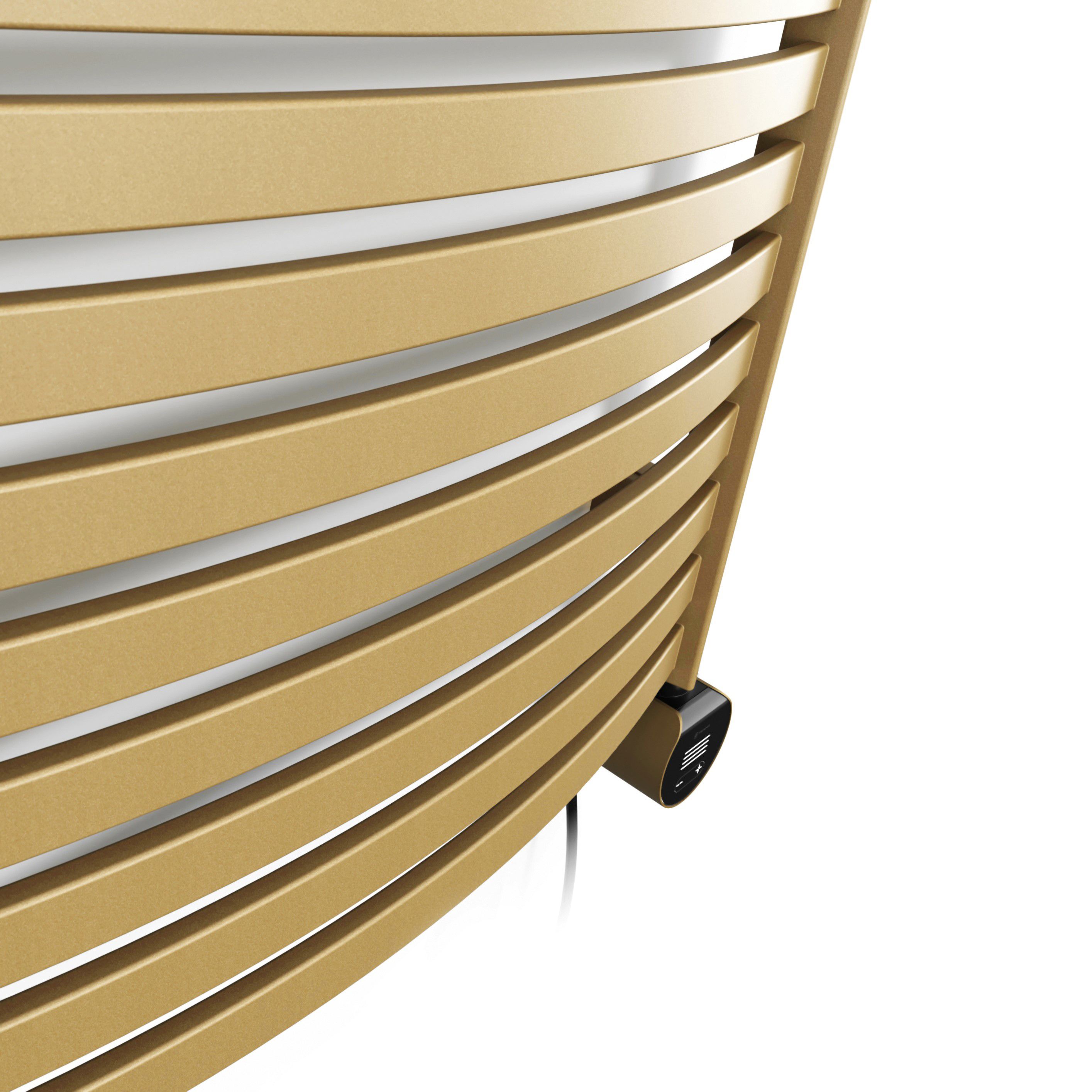 Terma Dexter Matt brass Oil-filled 2728BTU Electric towel radiator (H) 1760mm x (W) 500mm
