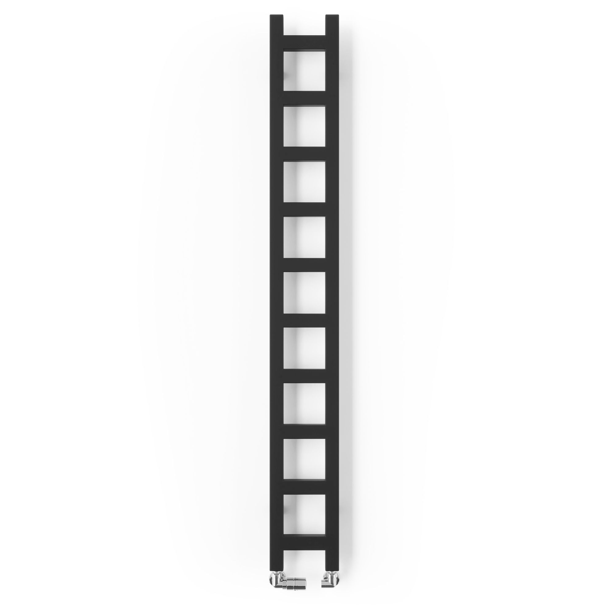 Terma Easy Black Flat Towel warmer (W)200mm x (H)1600mm