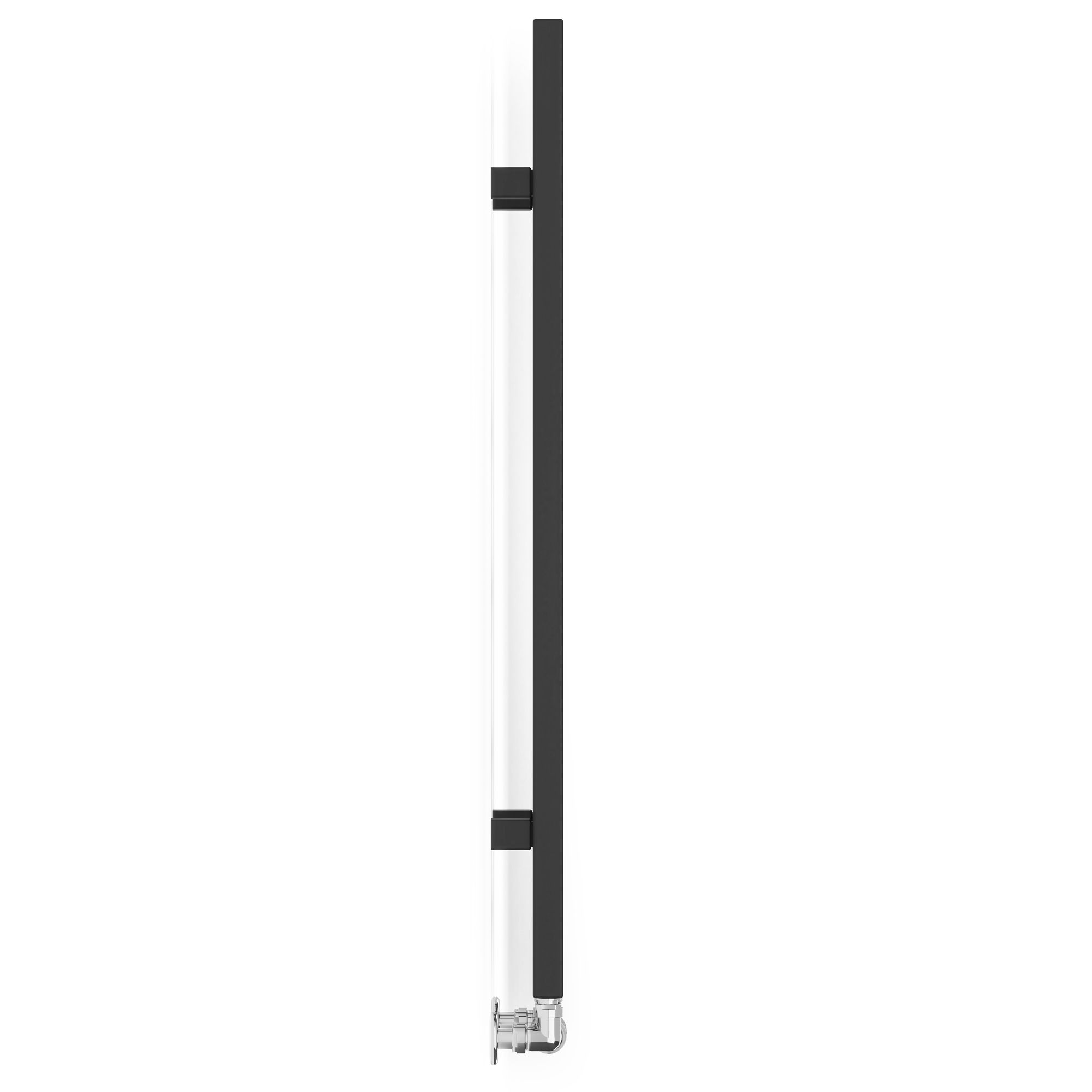 Terma Easy Black Flat Towel warmer (W)200mm x (H)960mm