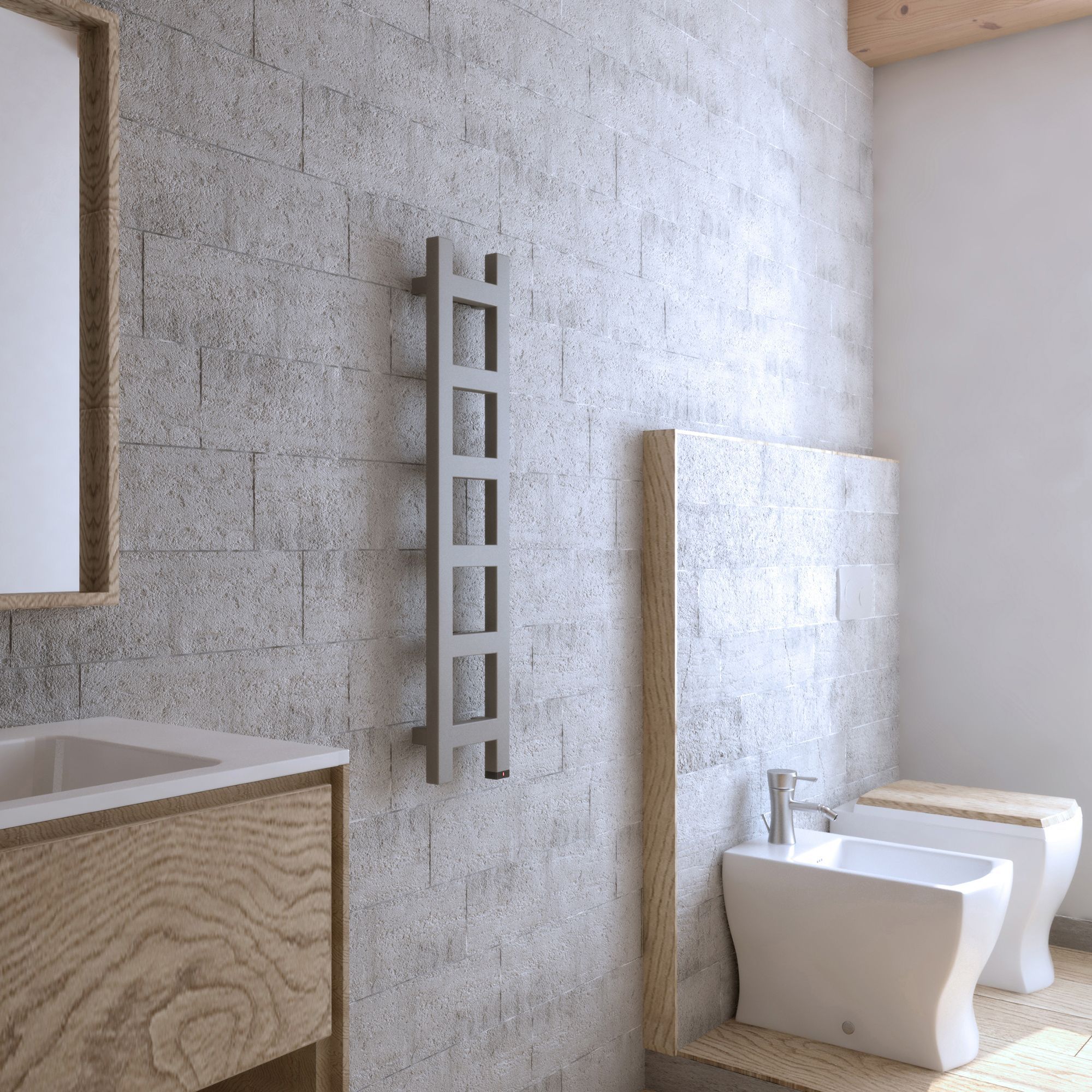 Terma Easy ONE Sparkling gravel Towel warmer (W)200mm x (H)960mm