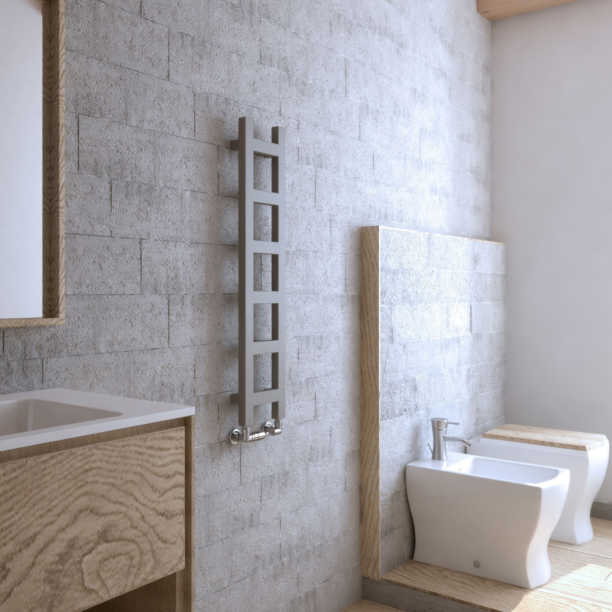 Terma Easy Sparkling gravel Towel warmer (W)200mm x (H)960mm