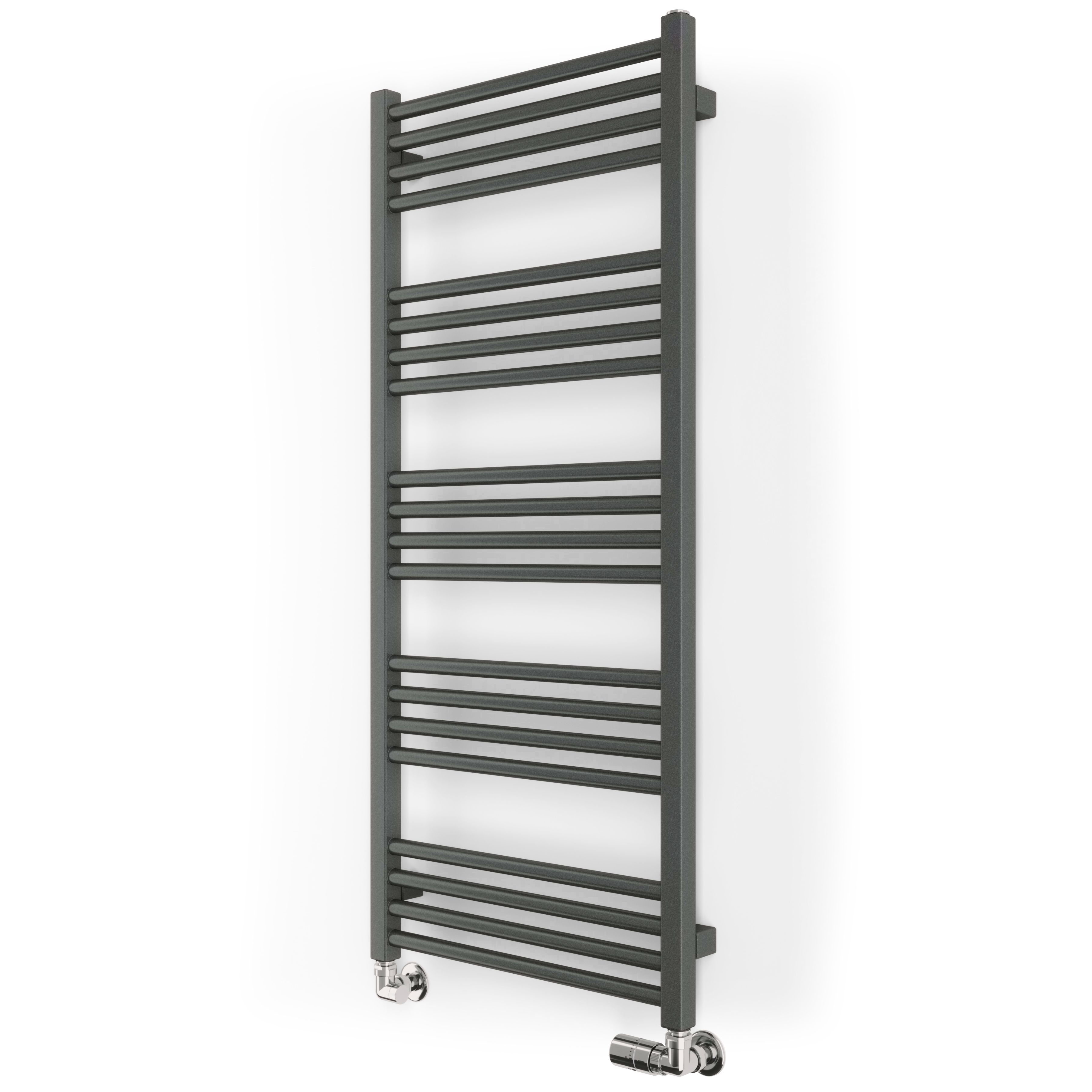 Terma Fiona Grey Flat Towel warmer (W)500mm x (H)1140mm