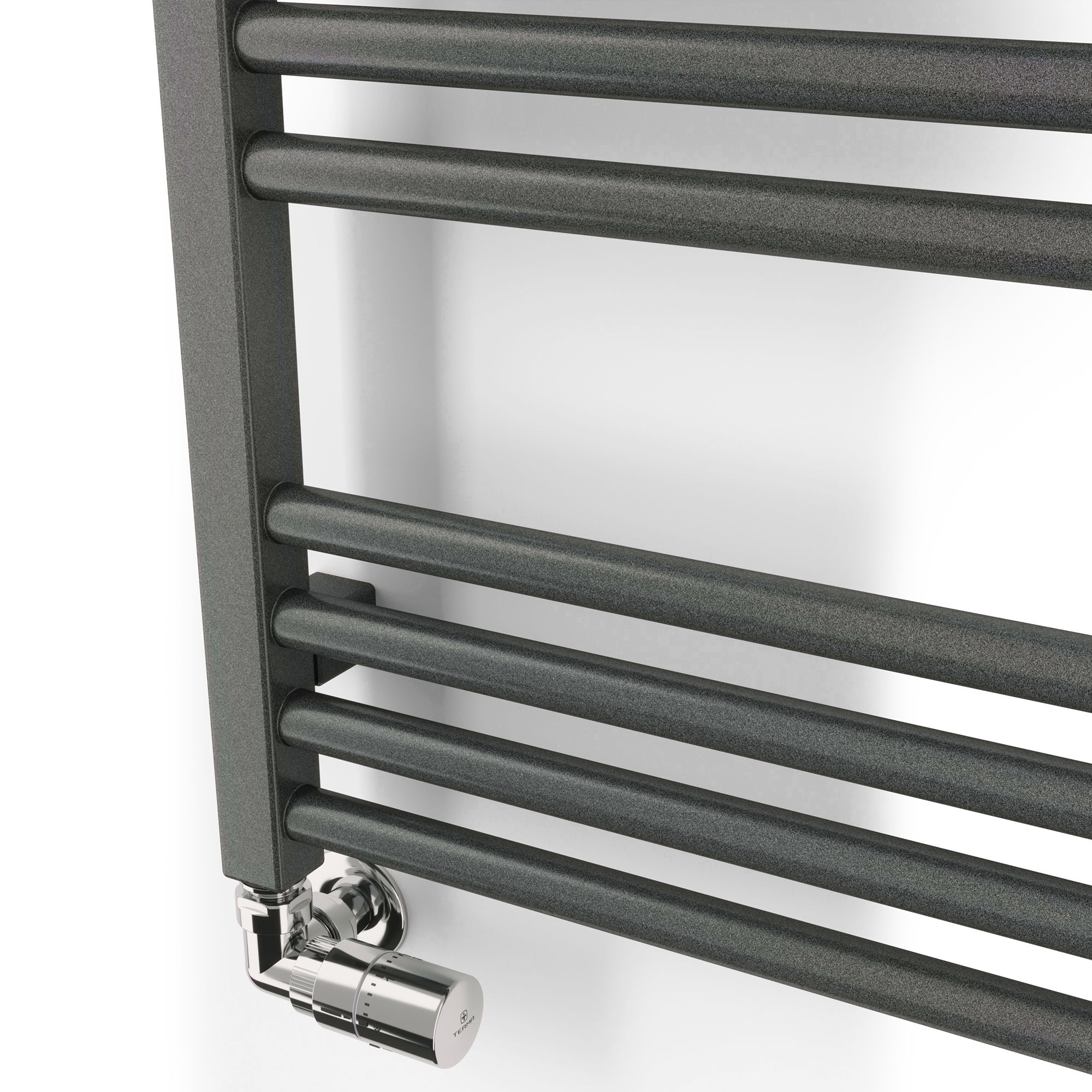 Terma Fiona Grey Flat Towel warmer (W)500mm x (H)1140mm