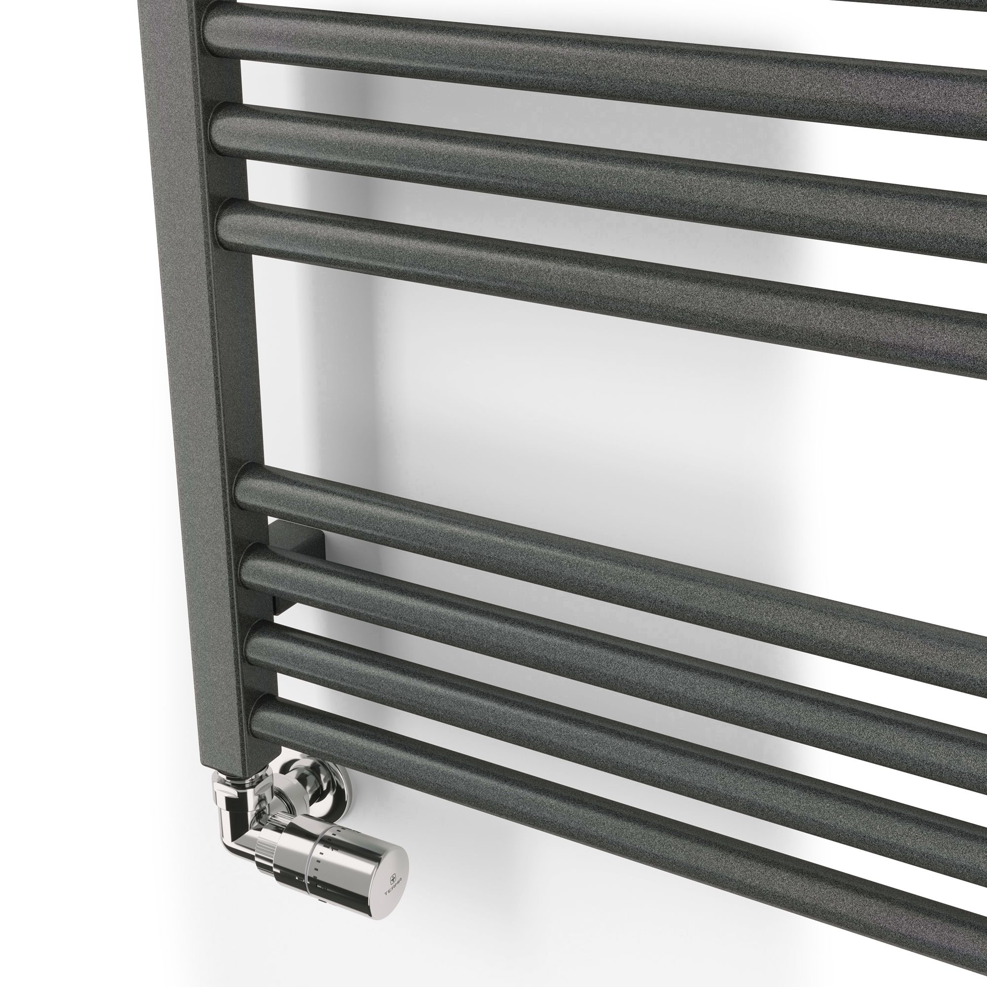 Terma Fiona Grey Flat Towel warmer (W)500mm x (H)1380mm