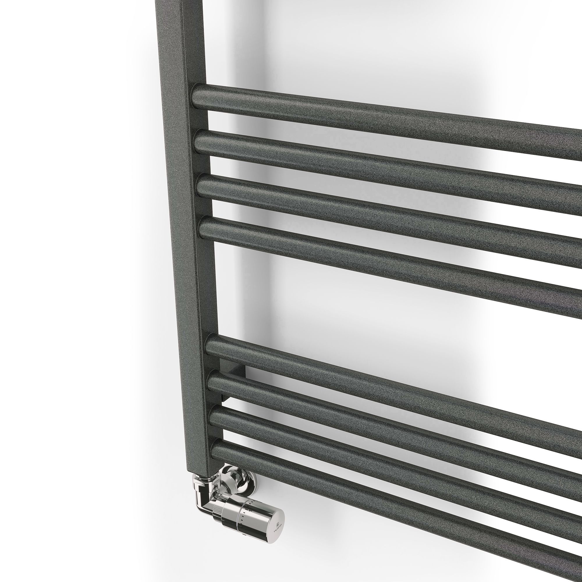 Terma Fiona Grey Flat Towel warmer (W)500mm x (H)1620mm
