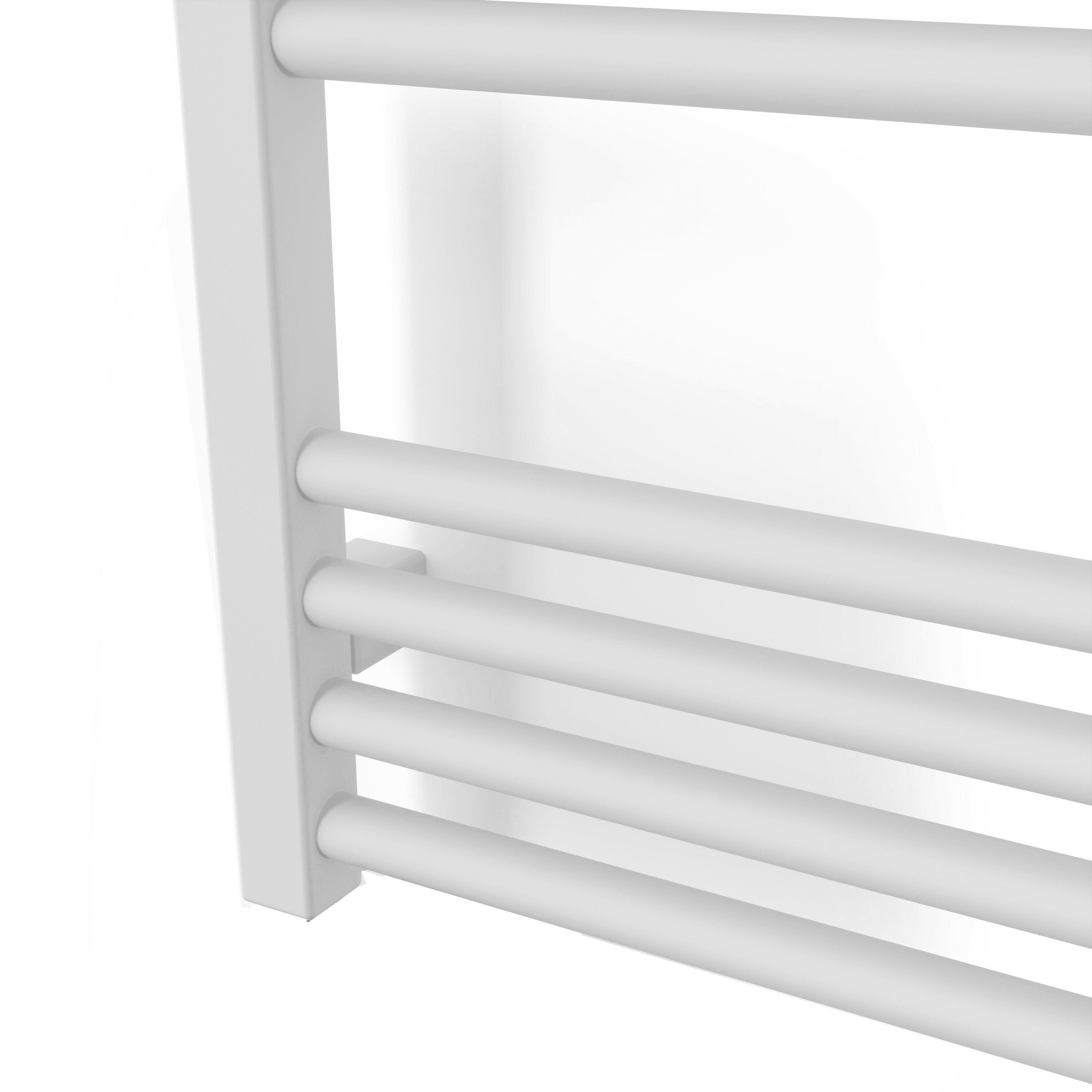 Terma Fiona Matt soft white Oil-filled 1023BTU Electric towel radiator (H) 660mm x (W) 500mm