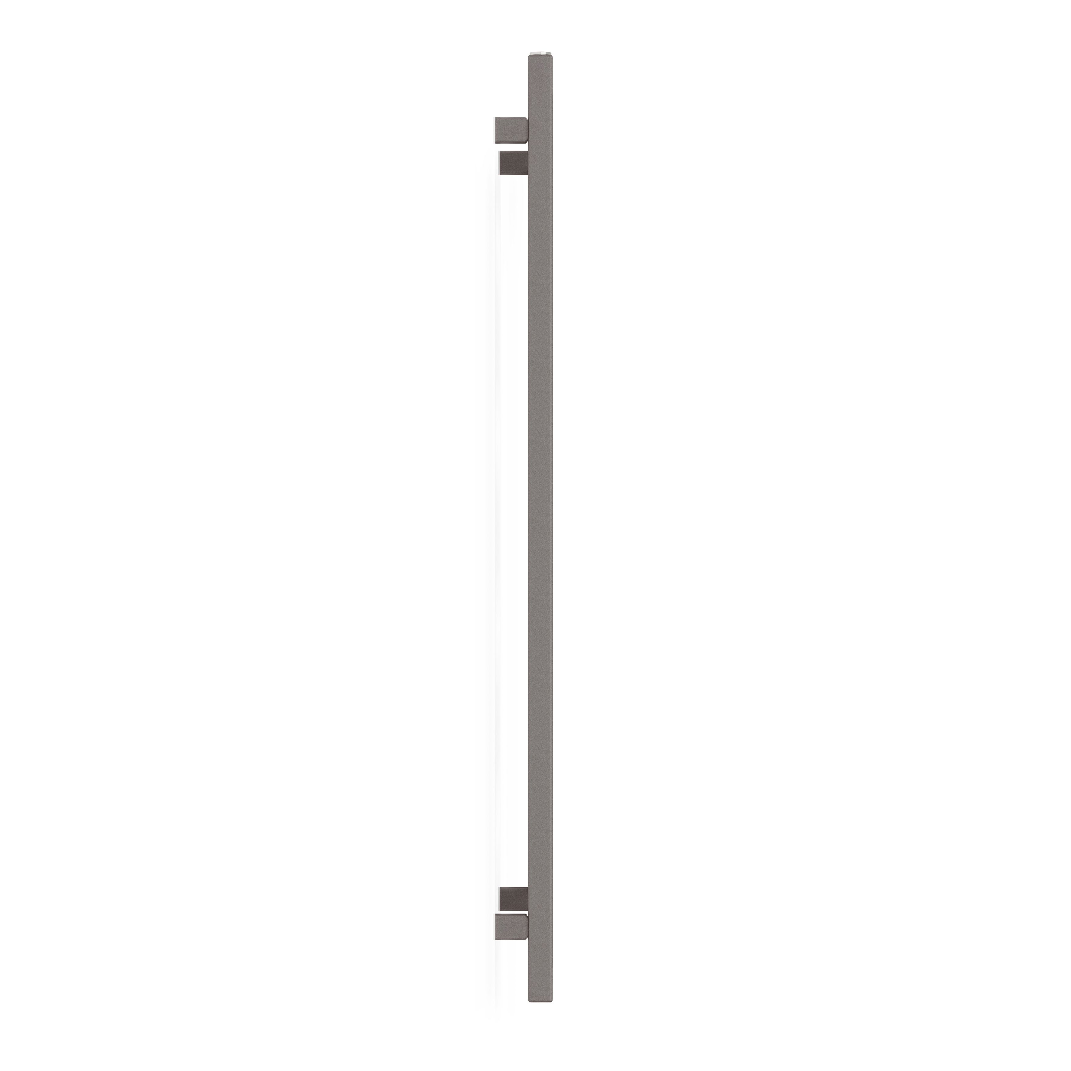 Terma Fiona Matt sparkling grey Oil-filled 2046BTU Electric towel radiator (H) 1140mm x (W) 500mm