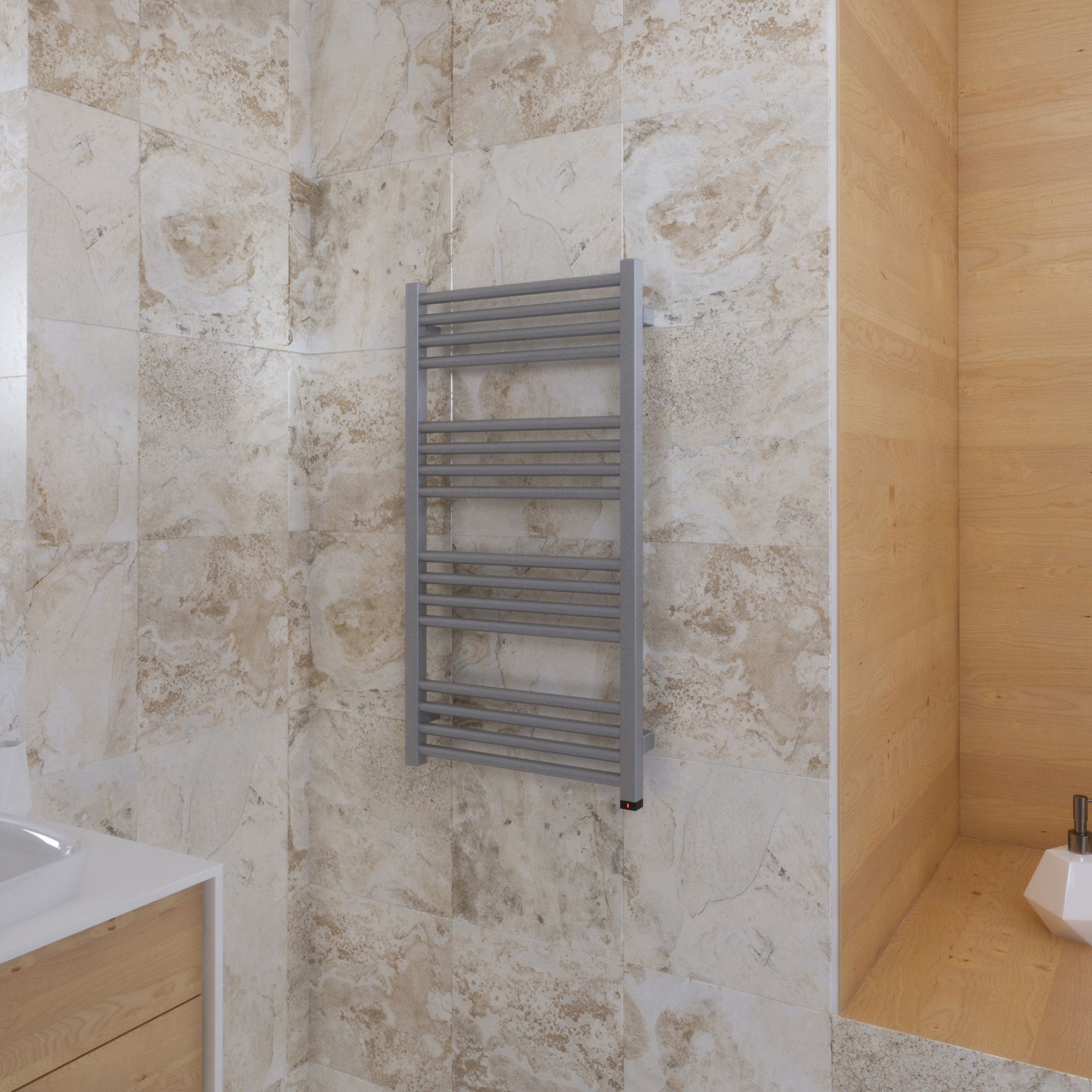 Terma Fiona Sparkling gravel Towel warmer (W)480mm x (H)900mm