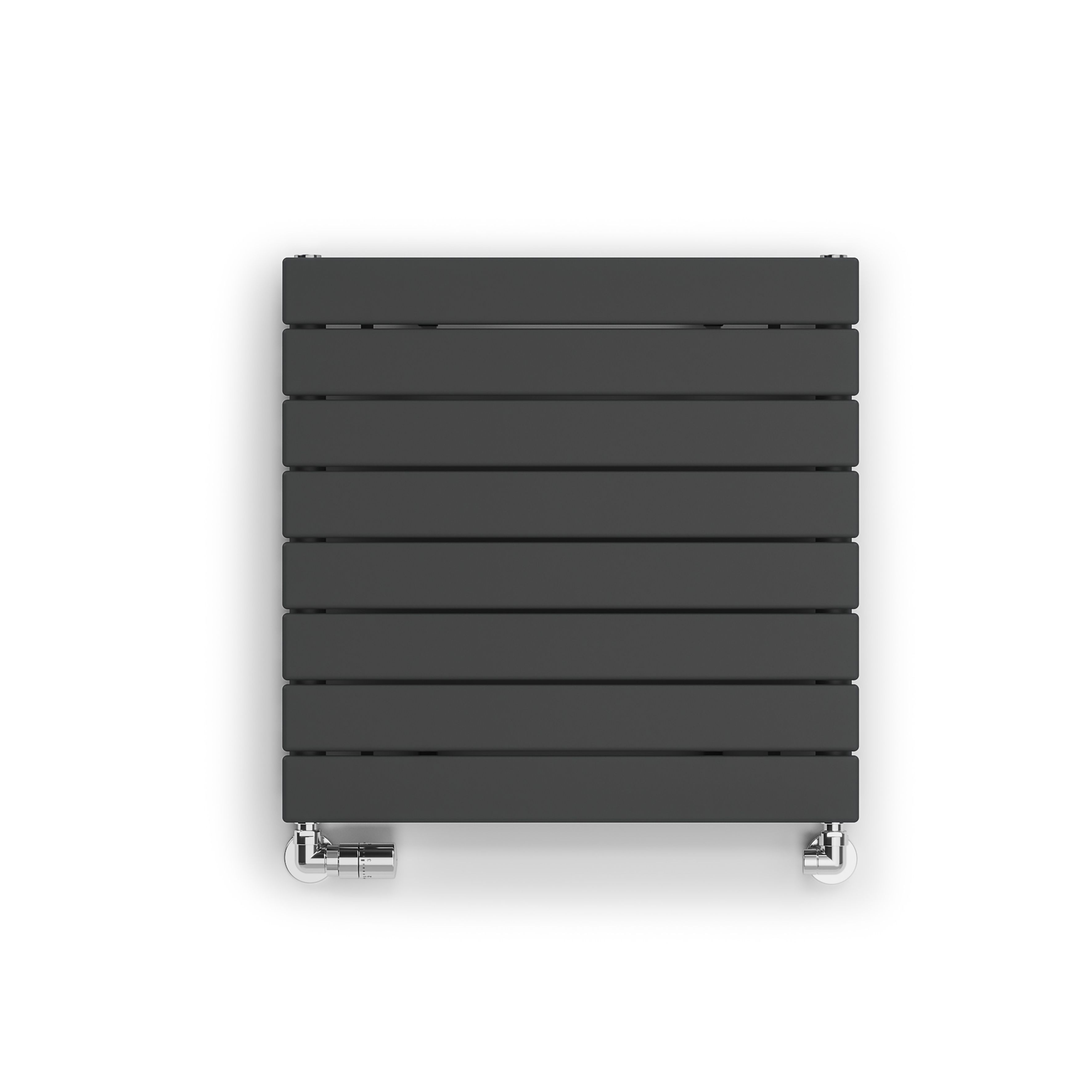 Terma Forte Metallic Grey Hydronic Horizontal or vertical Designer 1384BTU Radiator, (W)588mm x (H)600mm