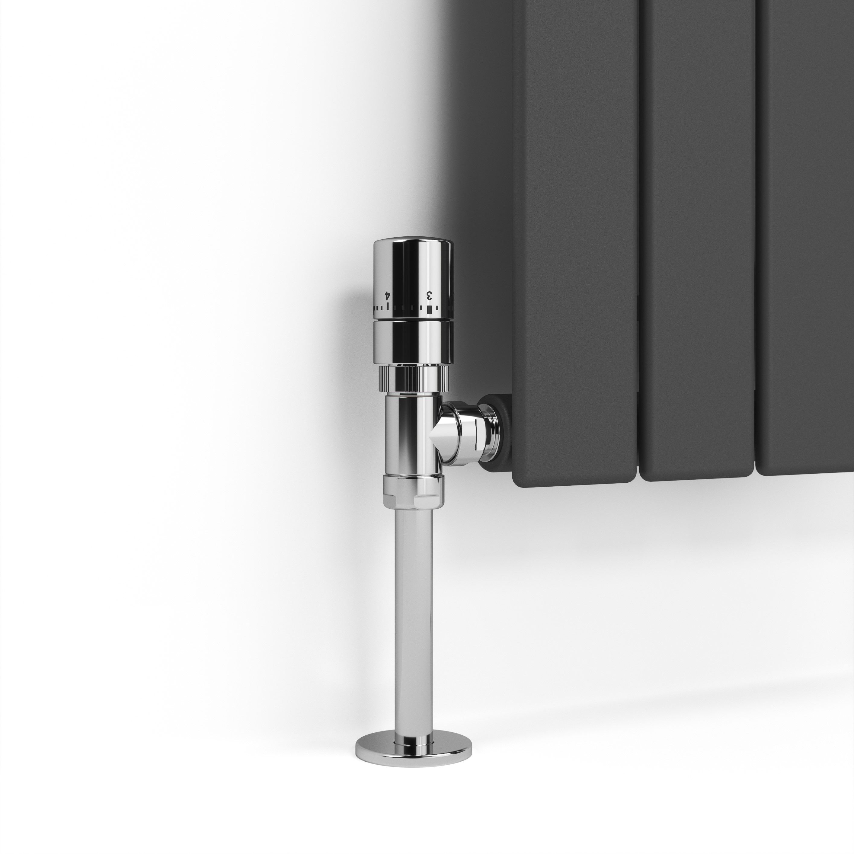Terma Forte Metallic Grey Hydronic Horizontal or vertical Designer 1780BTU Radiator, (W)292mm x (H)1800mm