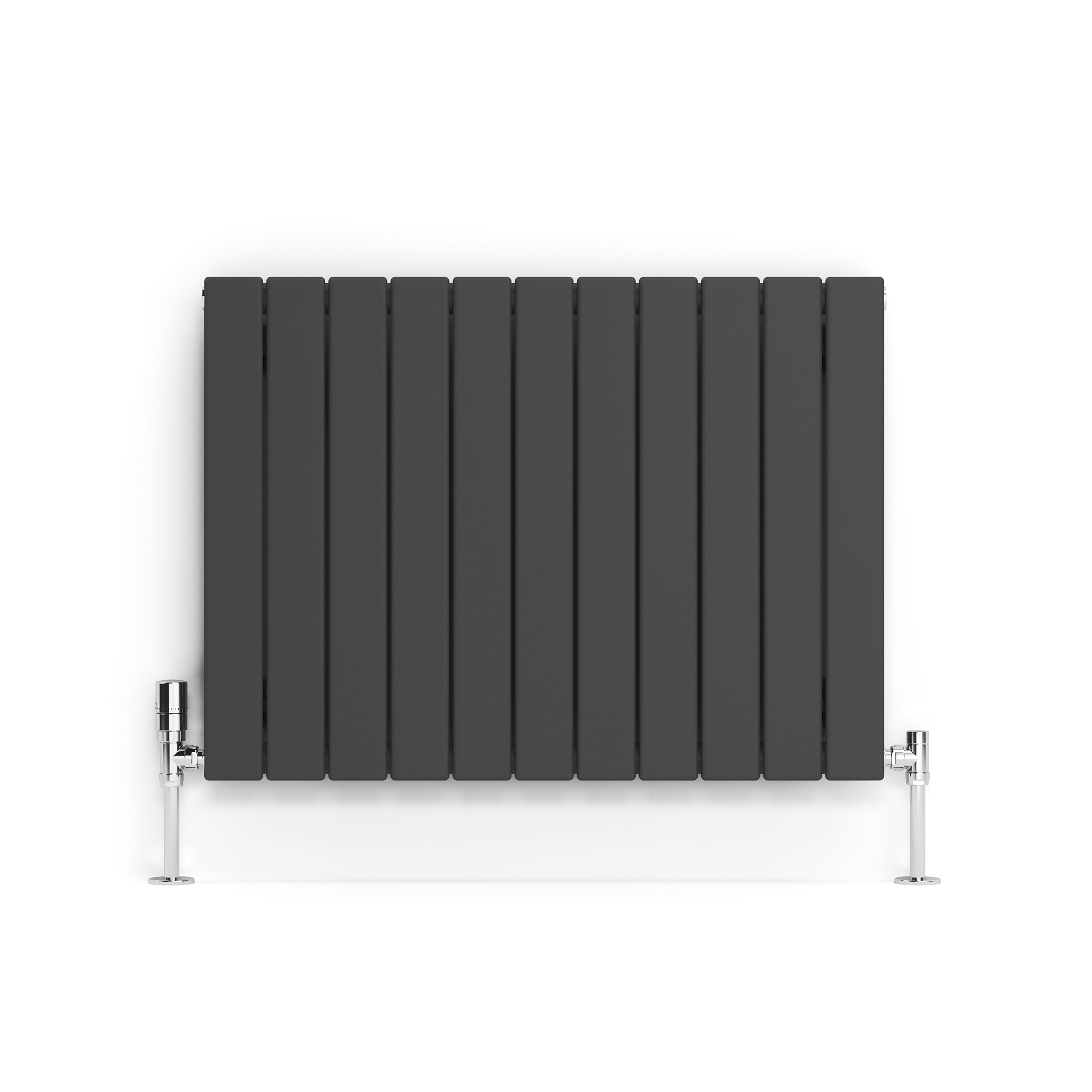 Terma Forte Metallic Grey Hydronic Horizontal or vertical Designer 1903BTU Radiator, (W)810mm x (H)600mm