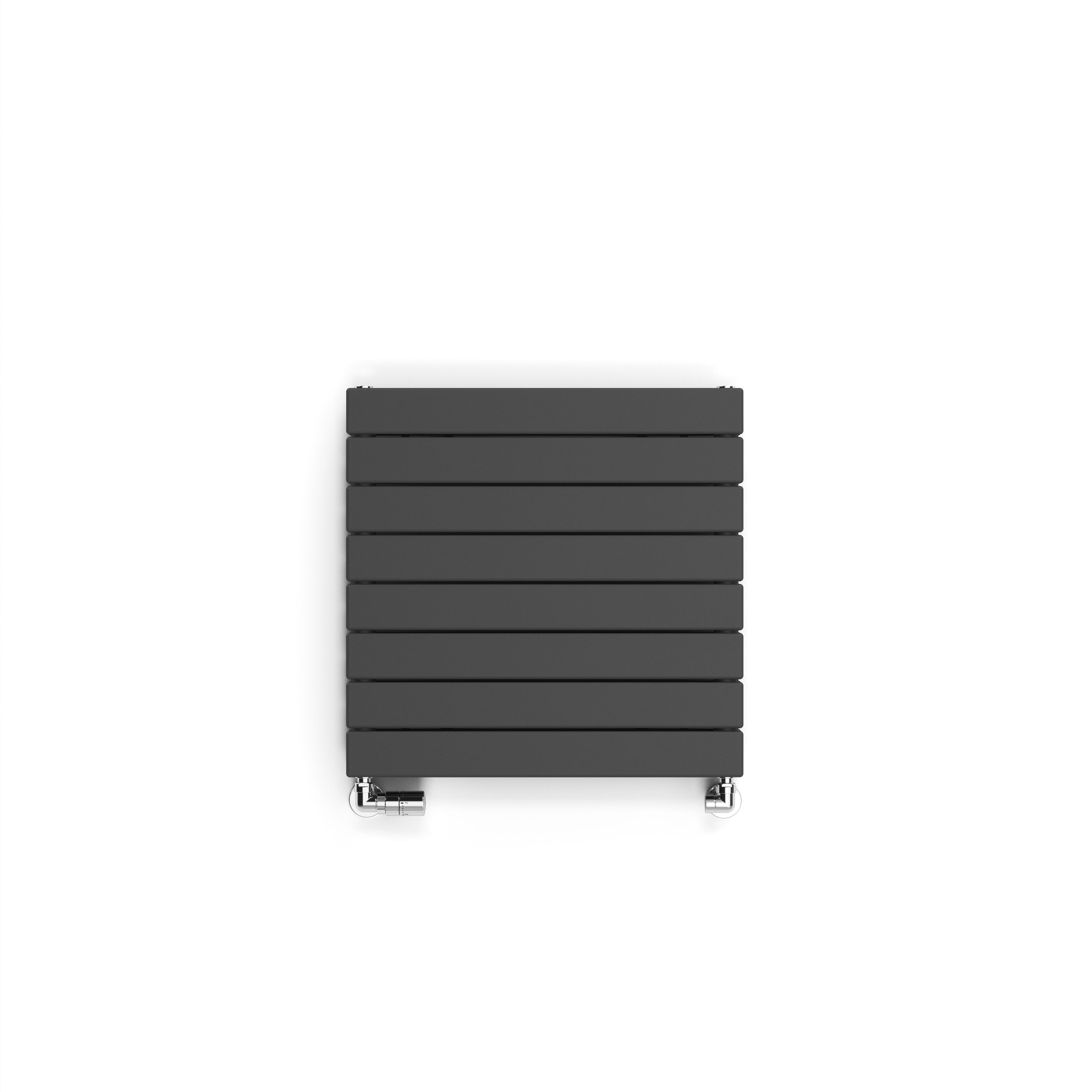 Terma Forte Metallic Grey Hydronic Horizontal or vertical Designer 2111BTU Radiator, (W)588mm x (H)600mm
