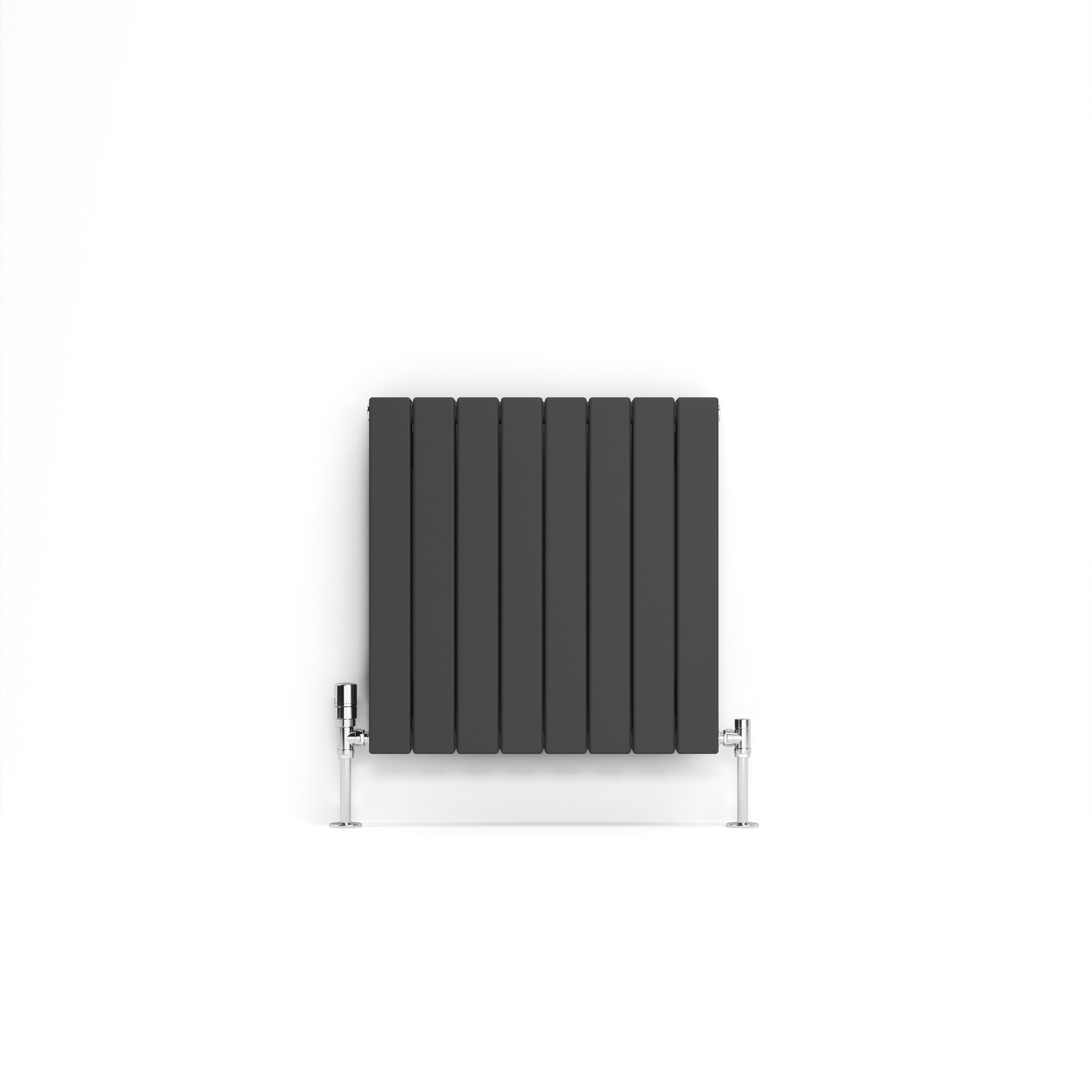 Terma Forte Metallic Grey Hydronic Horizontal or vertical Designer 2111BTU Radiator, (W)588mm x (H)600mm