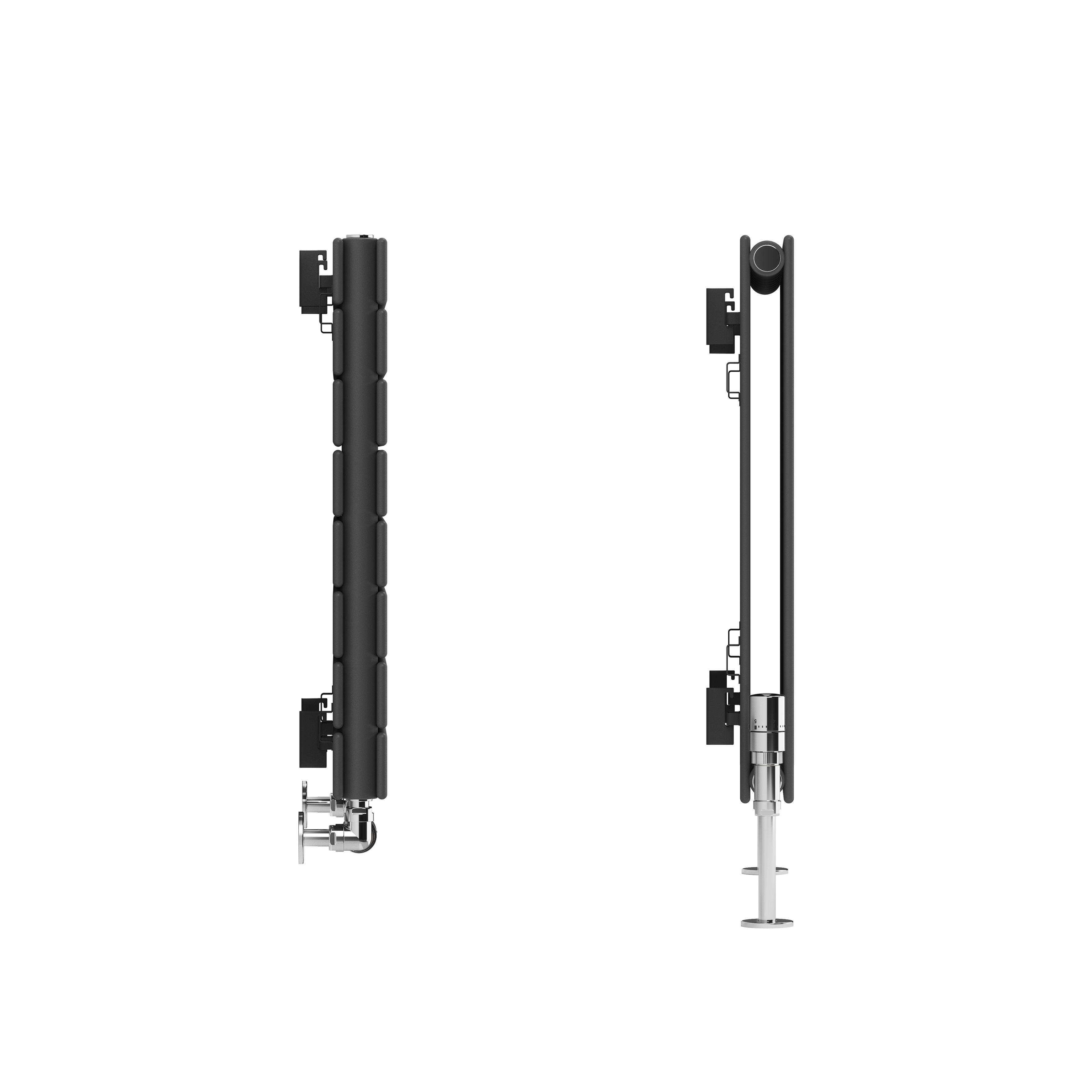 Terma Forte Metallic Grey Hydronic Horizontal or vertical Designer 2111BTU Radiator, (W)588mm x (H)600mm