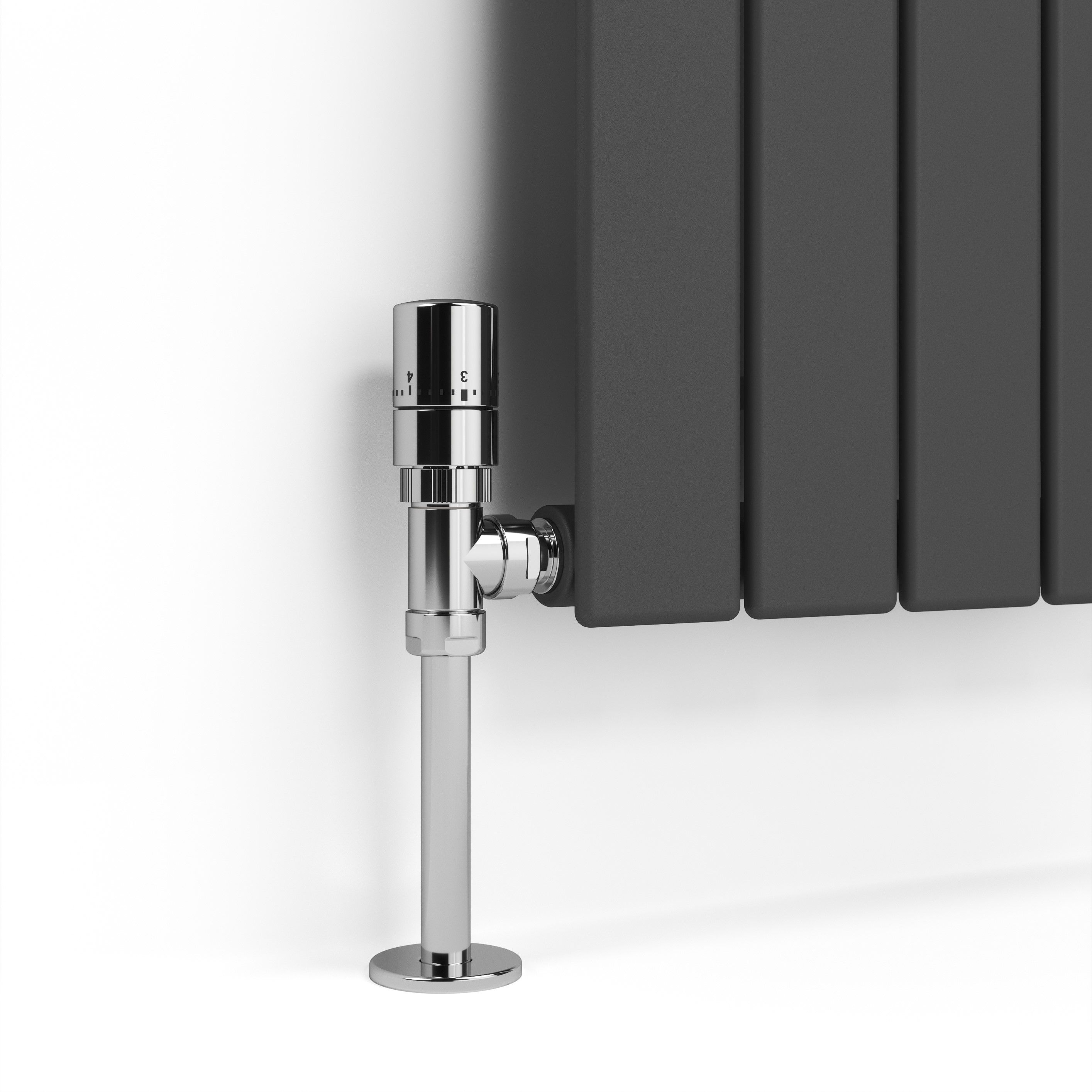 Terma Forte Metallic Grey Hydronic Horizontal or vertical Designer 2223BTU Radiator, (W)366mm x (H)1800mm