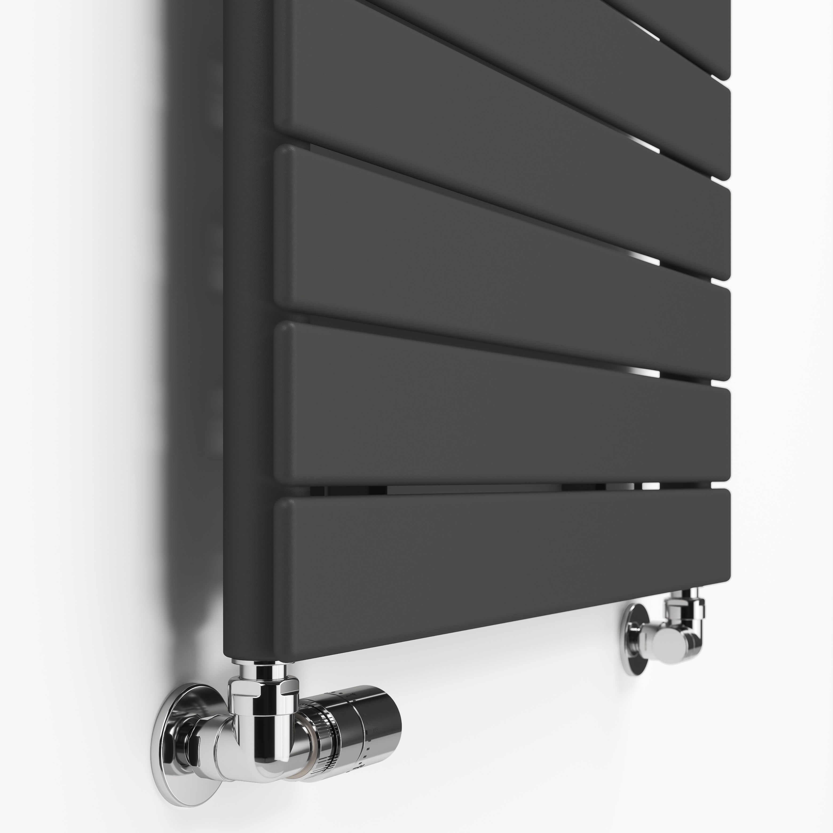 Terma Forte Metallic Grey Hydronic Horizontal or vertical Designer 2425BTU Radiator, (W)1032mm x (H)600mm