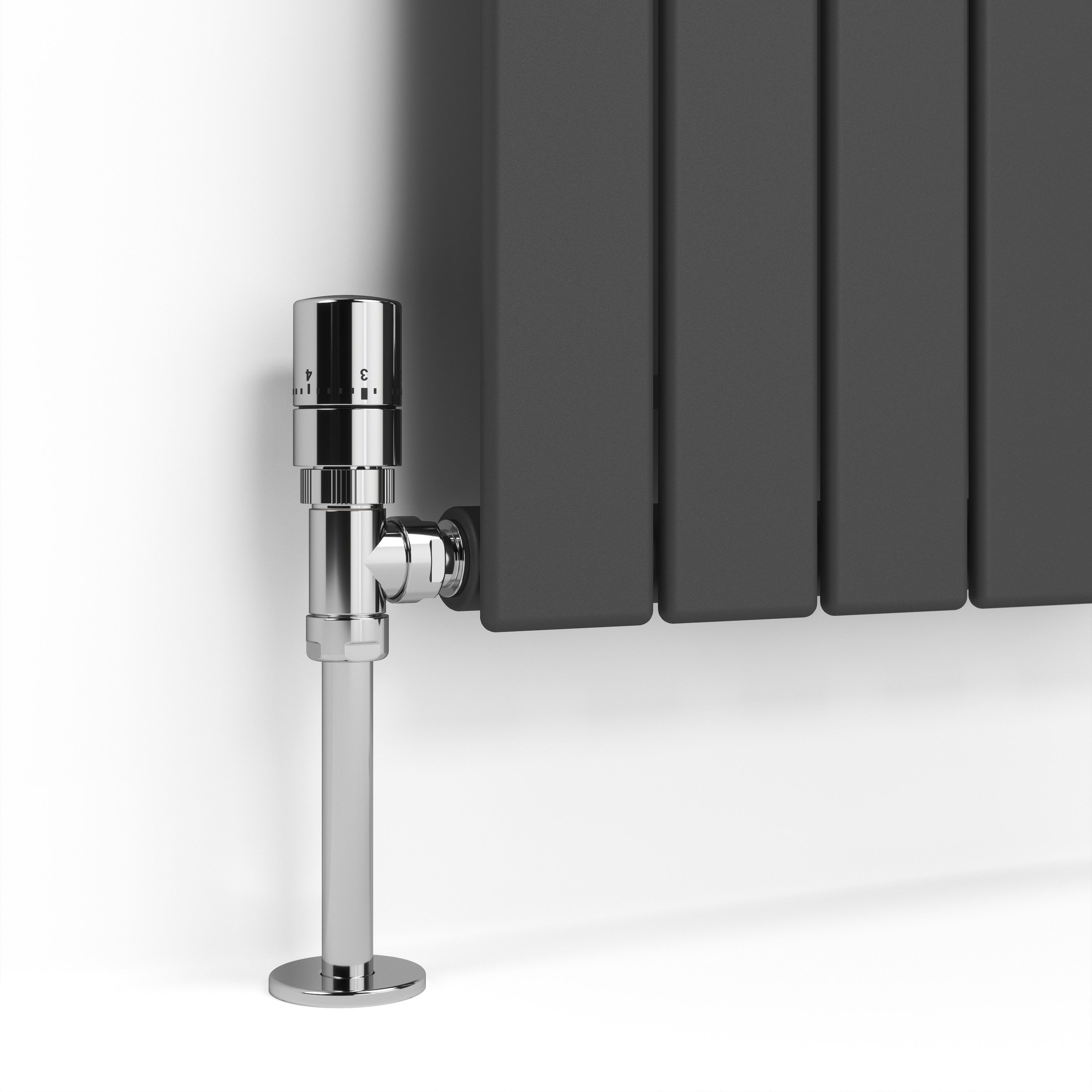 Terma Forte Metallic Grey Hydronic Horizontal or vertical Designer 2667BTU Radiator, (W)440mm x (H)1800mm