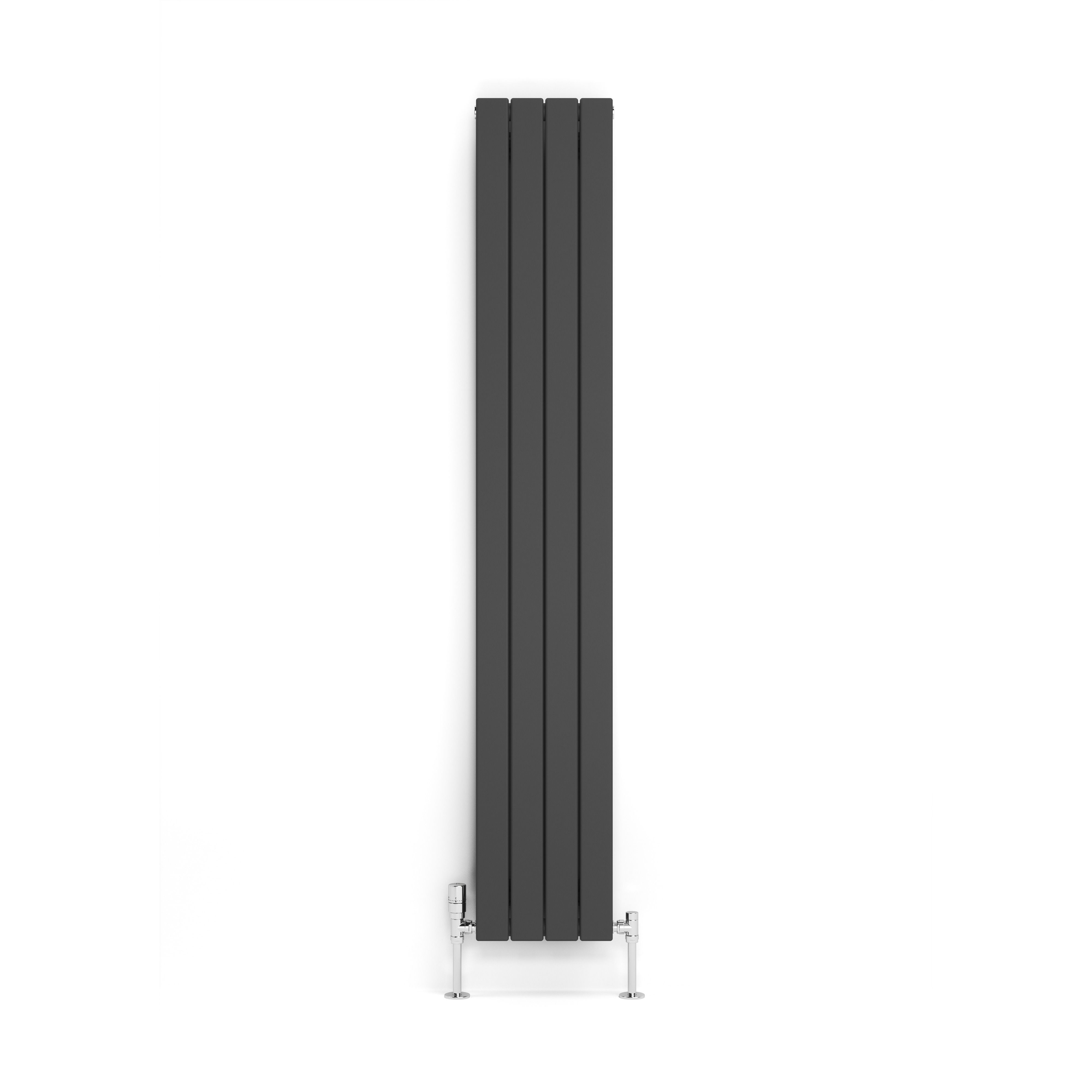 Terma Forte Metallic Grey Hydronic Horizontal or vertical Designer 2776BTU Radiator, (W)292mm x (H)1800mm