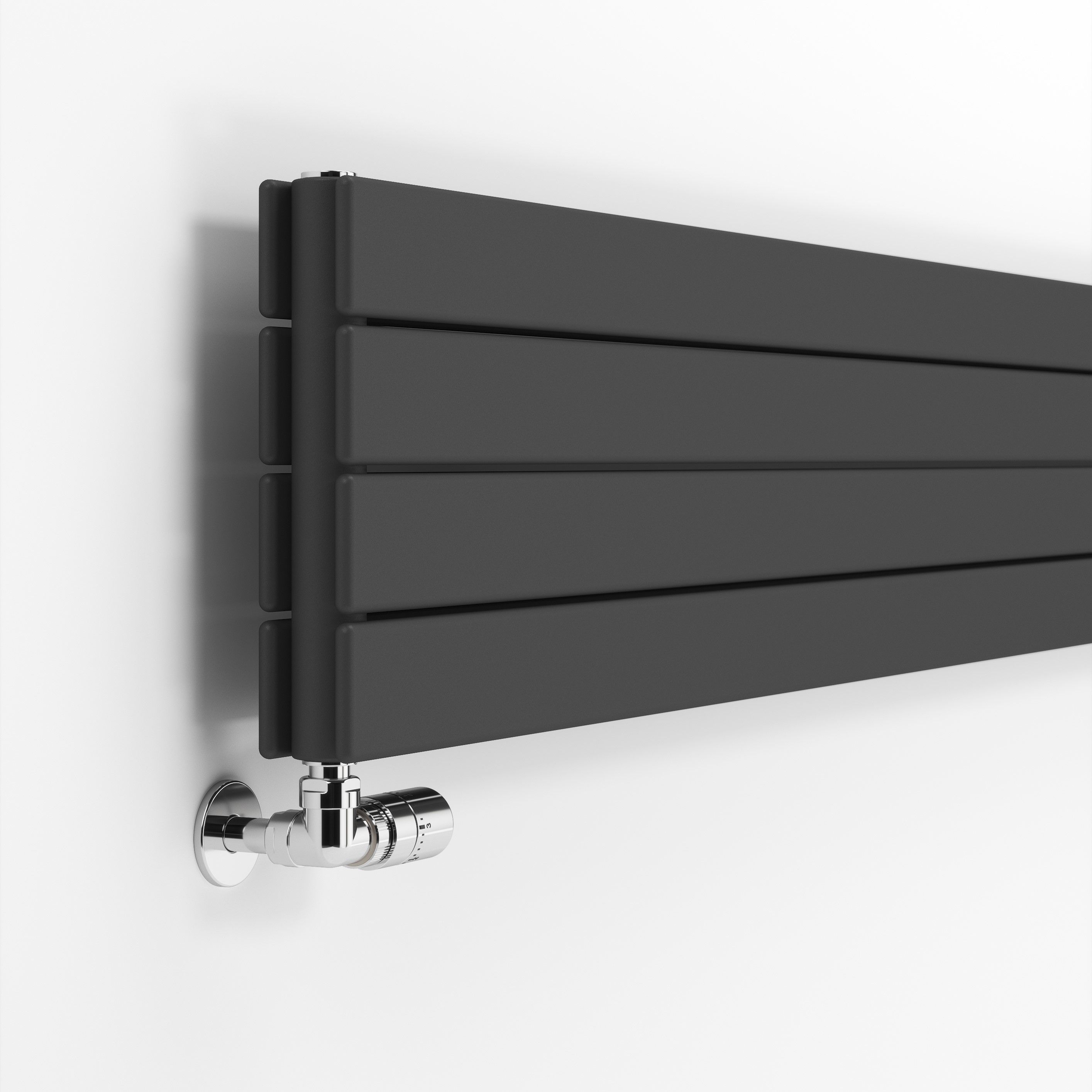 Terma Forte Metallic Grey Hydronic Horizontal or vertical Designer 2776BTU Radiator, (W)292mm x (H)1800mm