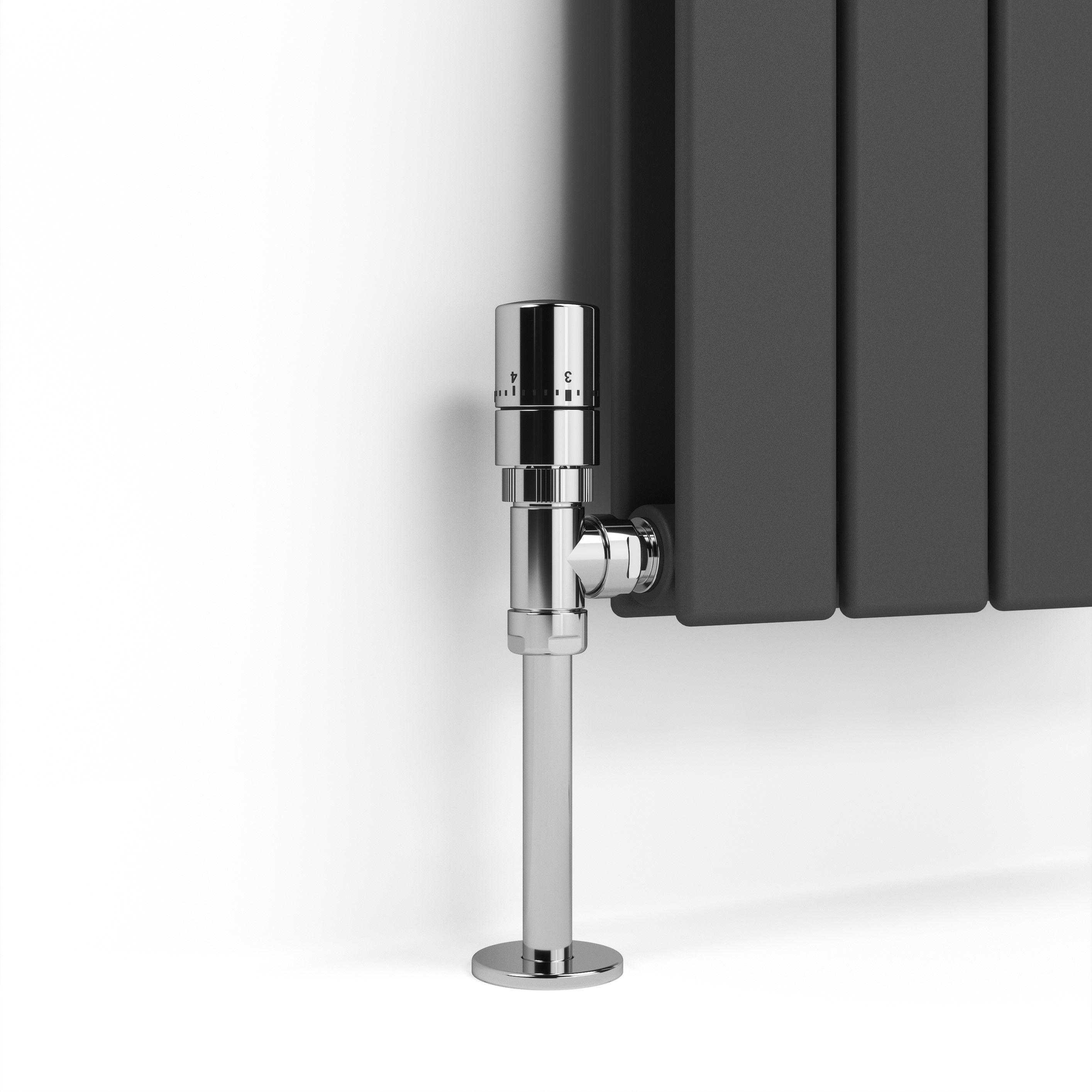 Terma Forte Metallic Grey Hydronic Horizontal or vertical Designer 2776BTU Radiator, (W)292mm x (H)1800mm