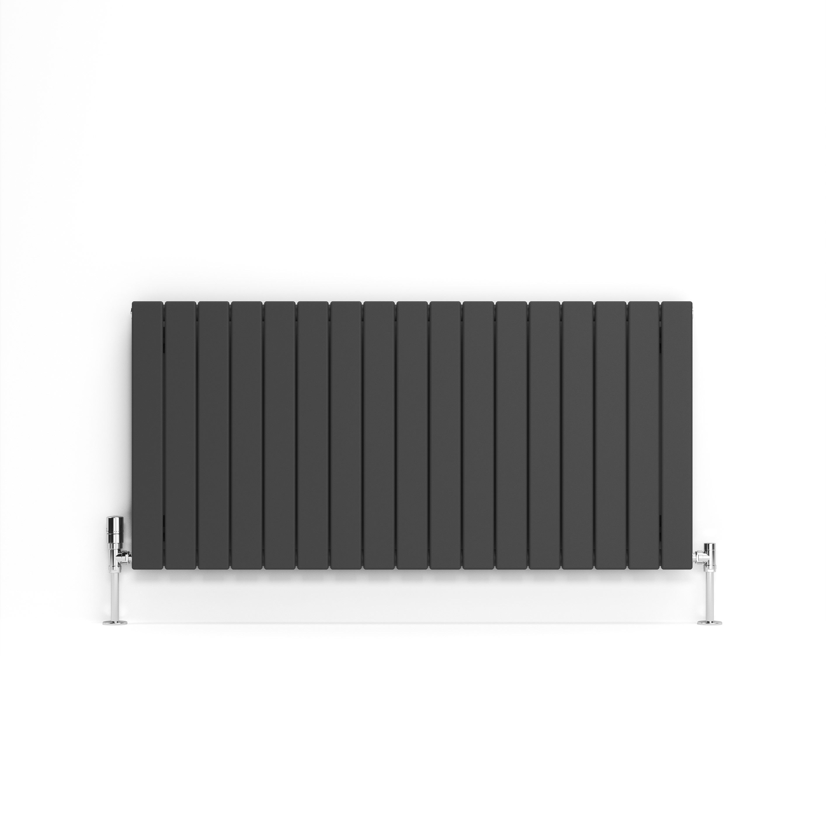 Terma Forte Metallic Grey Hydronic Horizontal or vertical Designer 2939BTU Radiator, (W)1254mm x (H)600mm